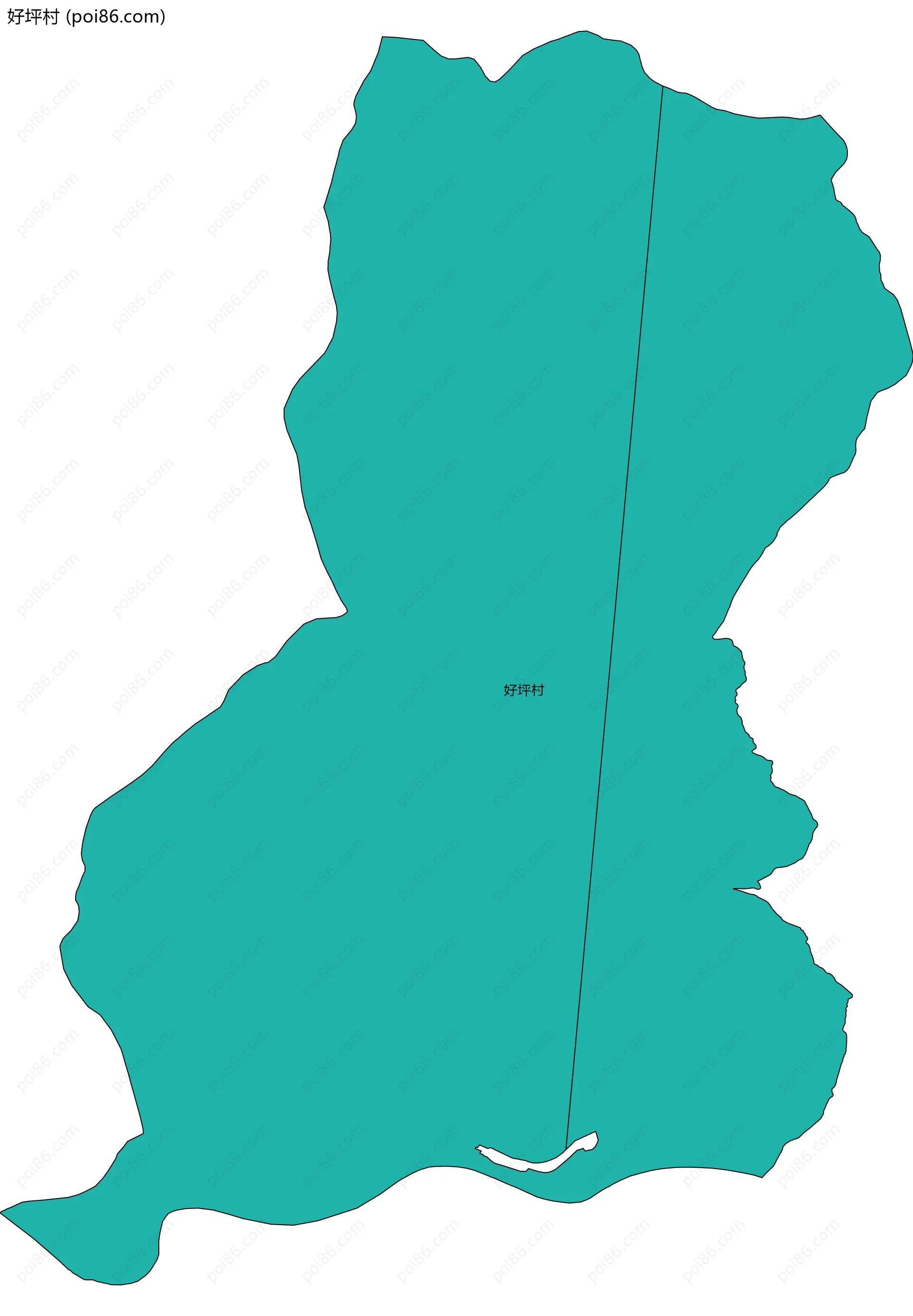 好坪村边界地图