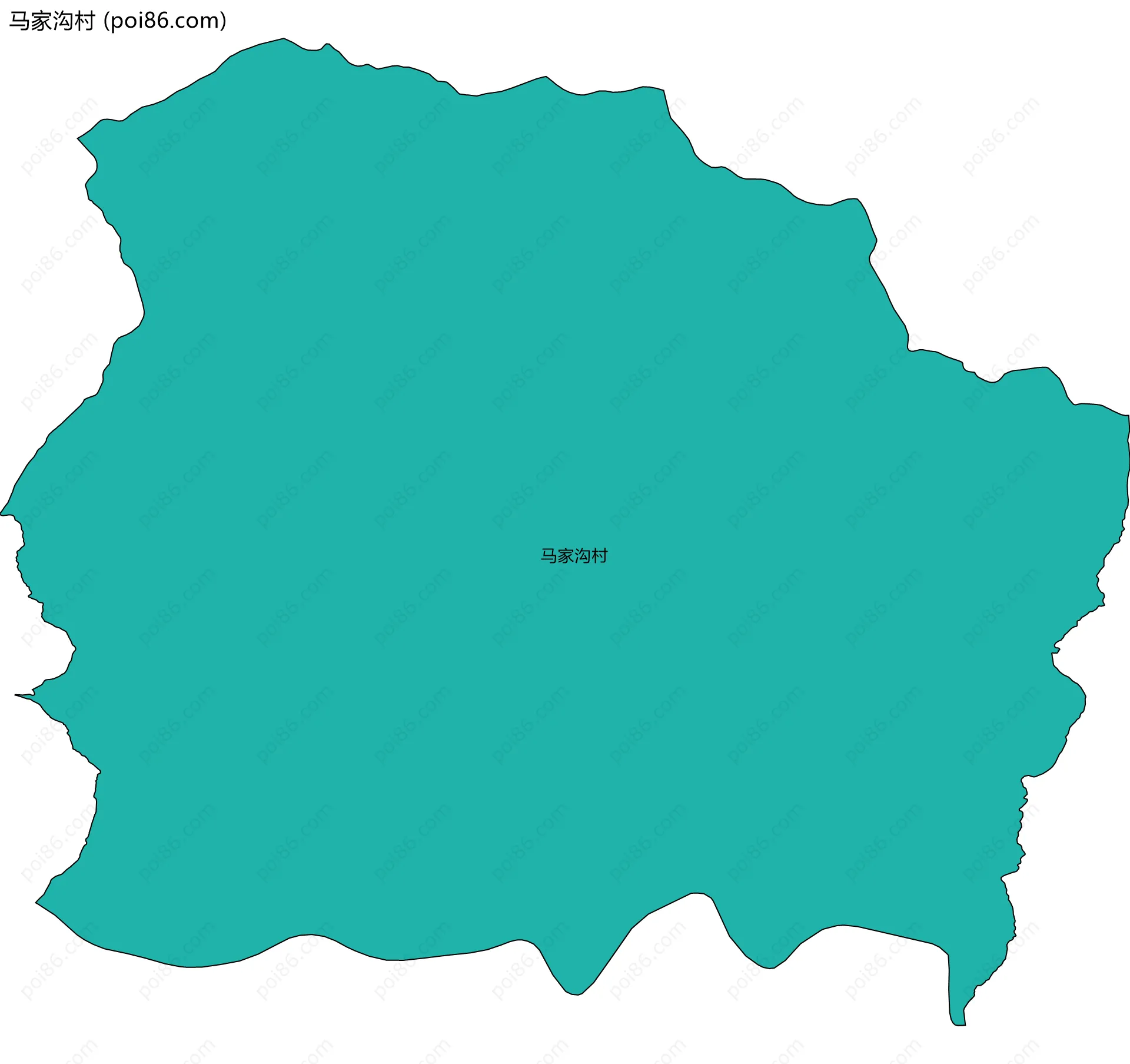 马家沟村边界地图