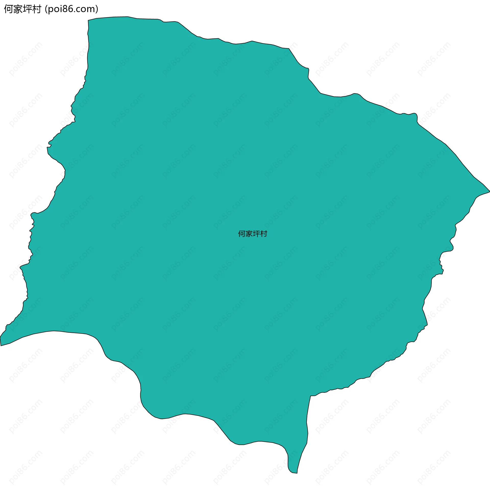 何家坪村边界地图