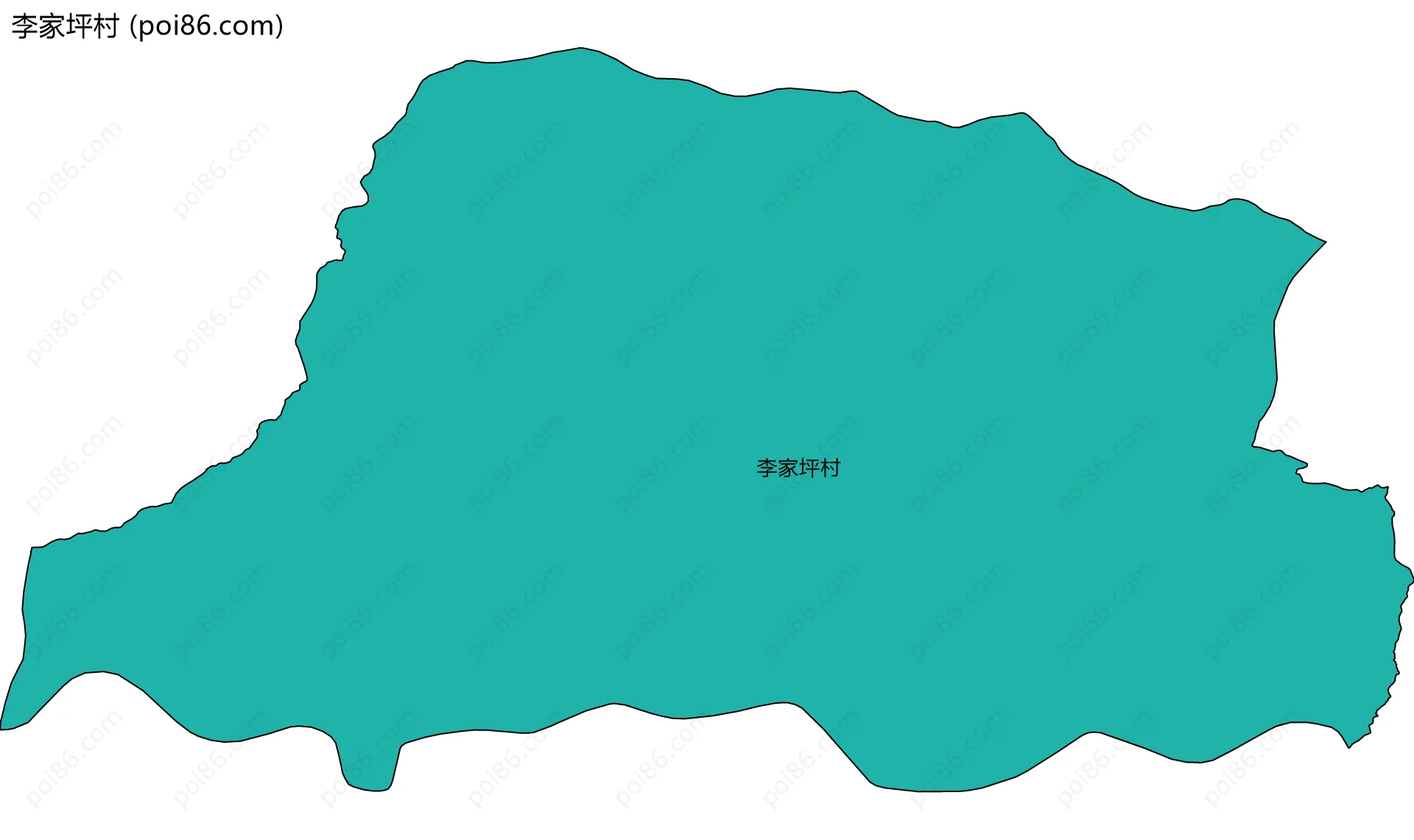 李家坪村边界地图