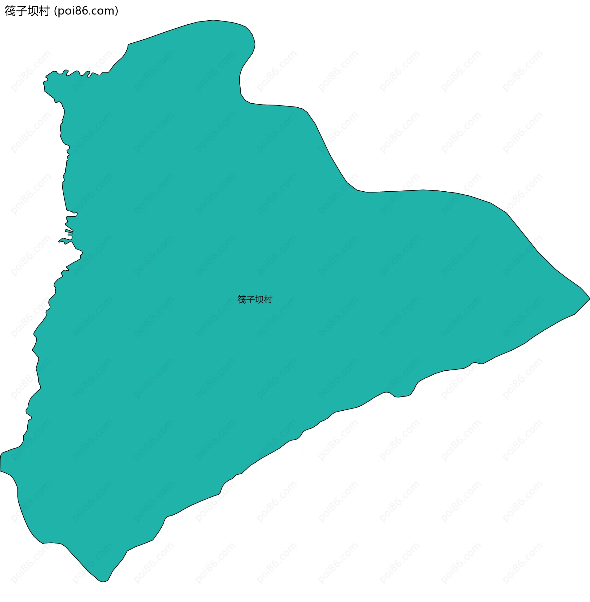 筏子坝村边界地图