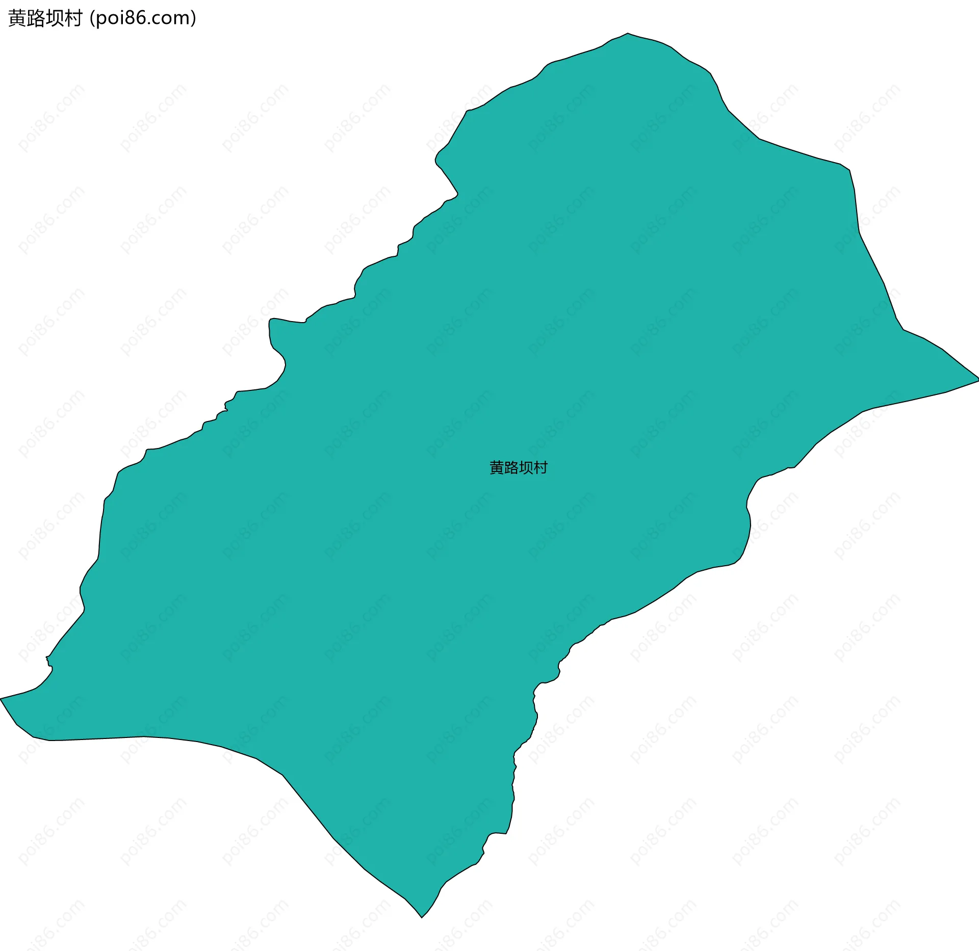 黄路坝村边界地图