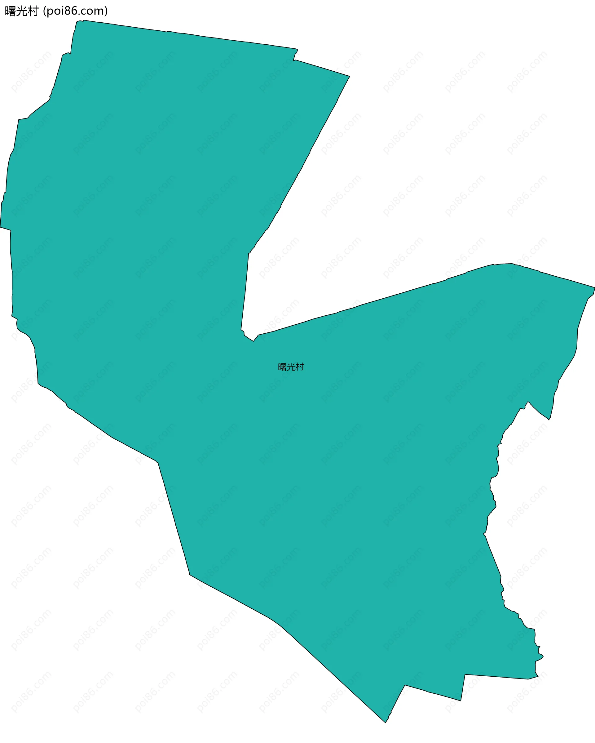 曙光村边界地图