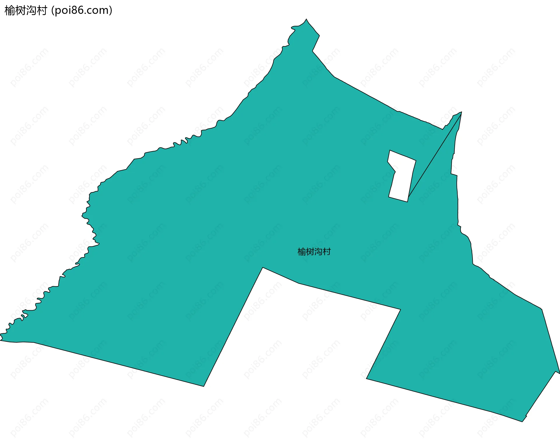 榆树沟村边界地图