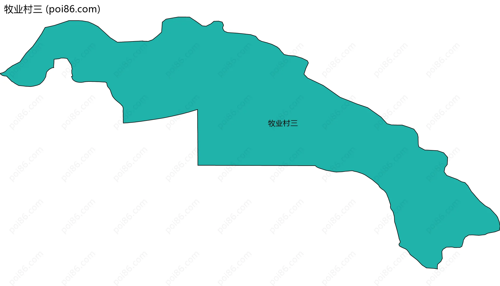 牧业村三边界地图