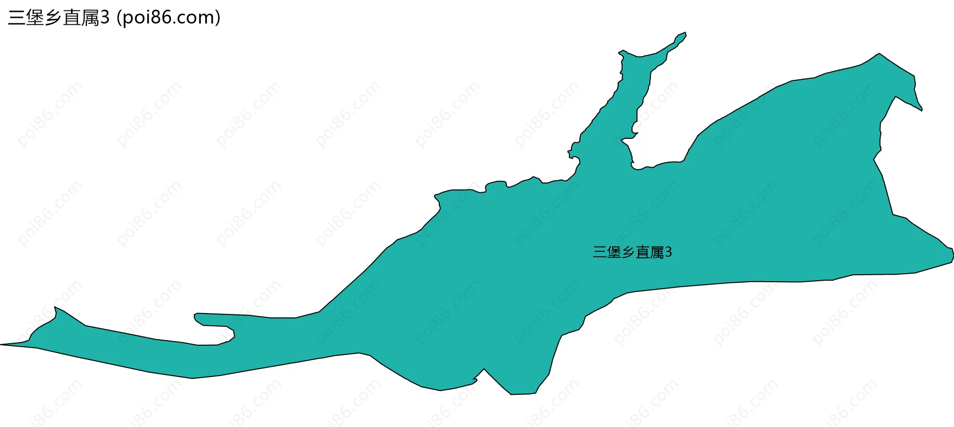 三堡乡直属3边界地图