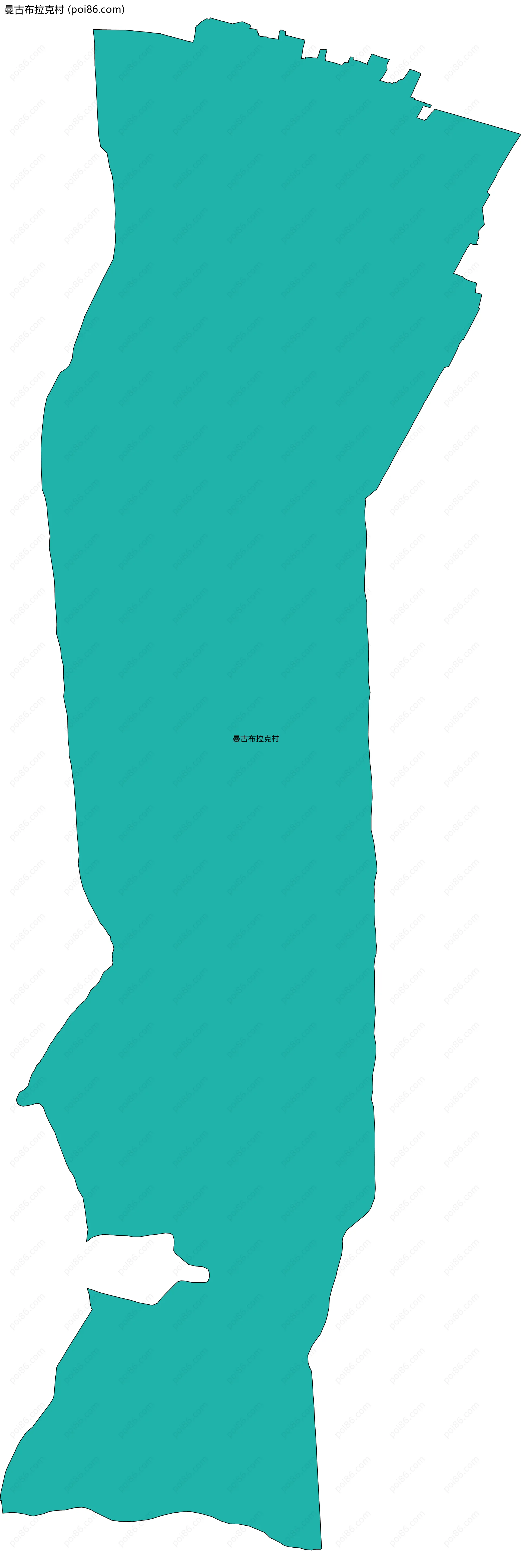 曼古布拉克村边界地图