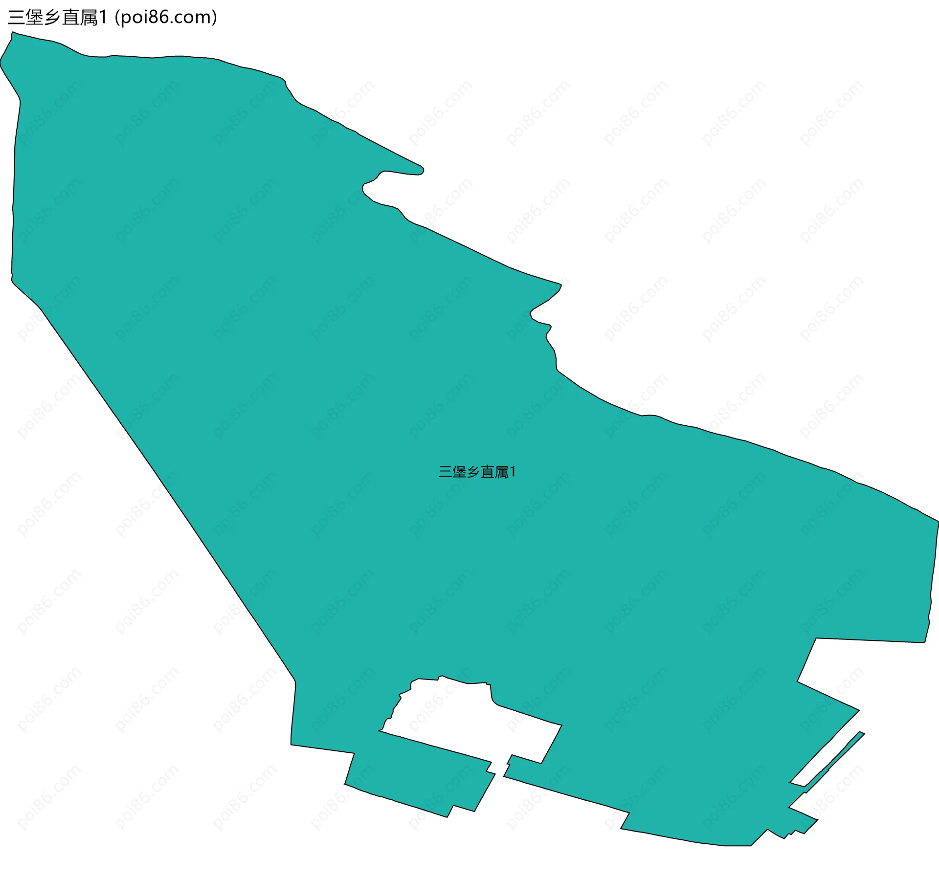 三堡乡直属1边界地图