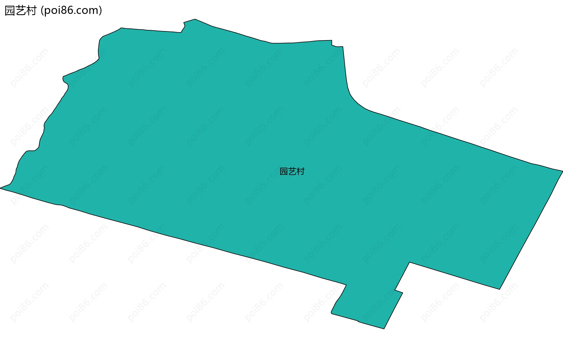 园艺村边界地图