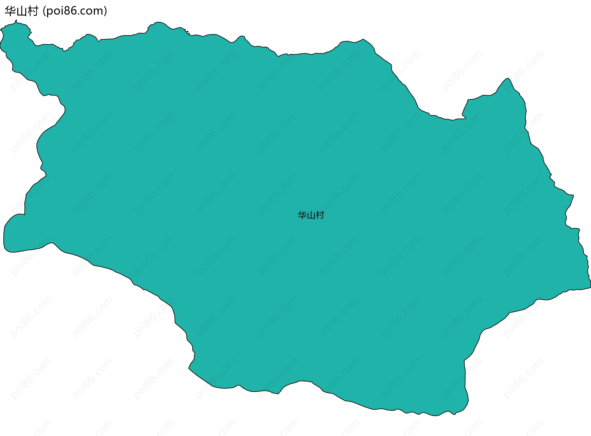 华山村边界地图