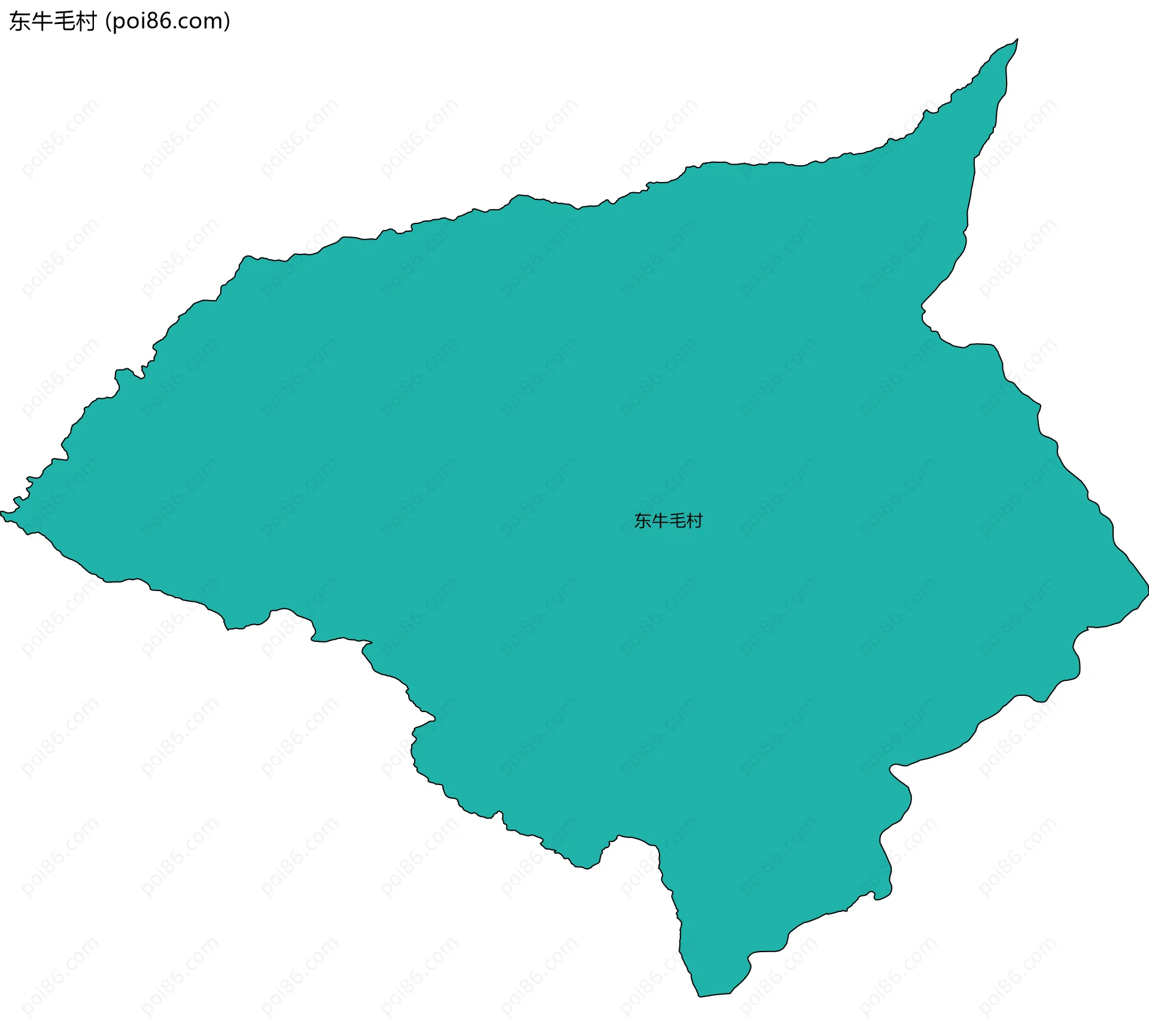 东牛毛村边界地图