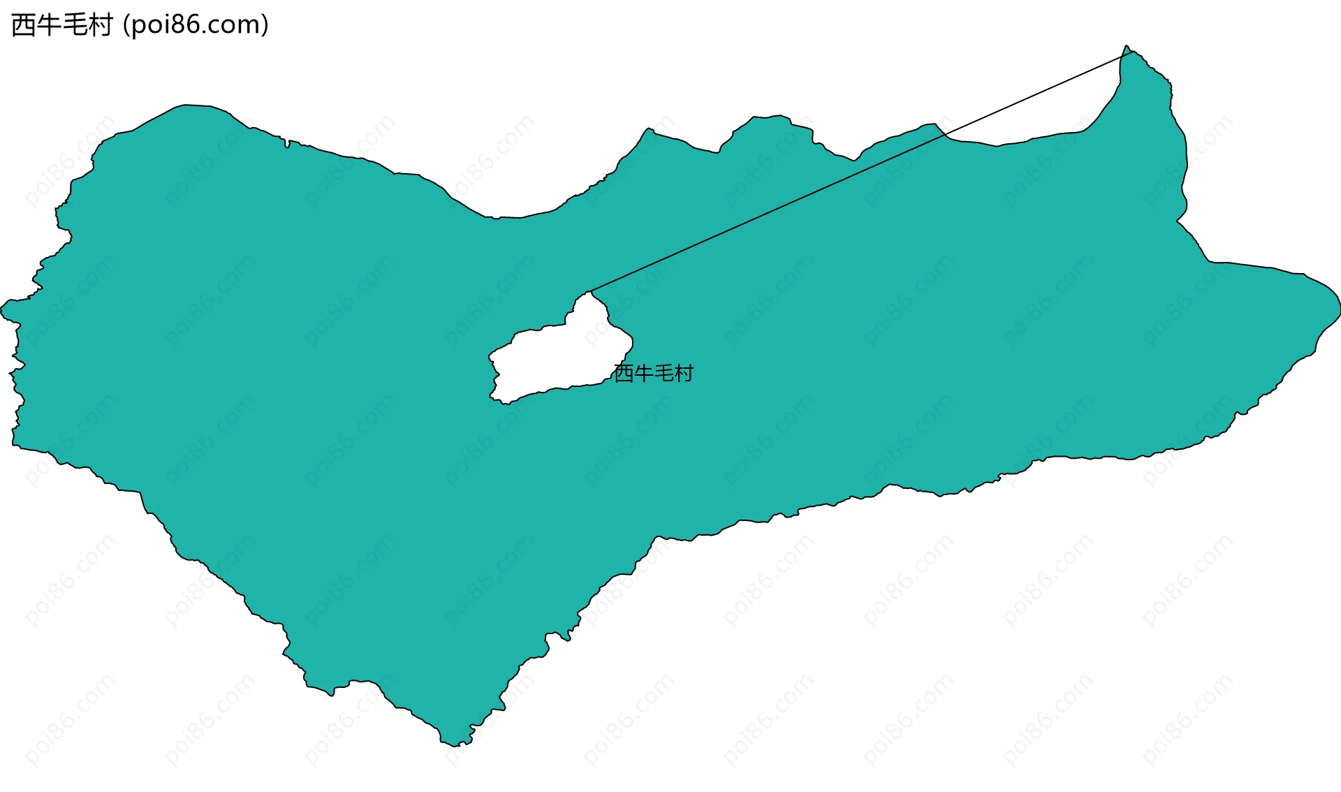 西牛毛村边界地图