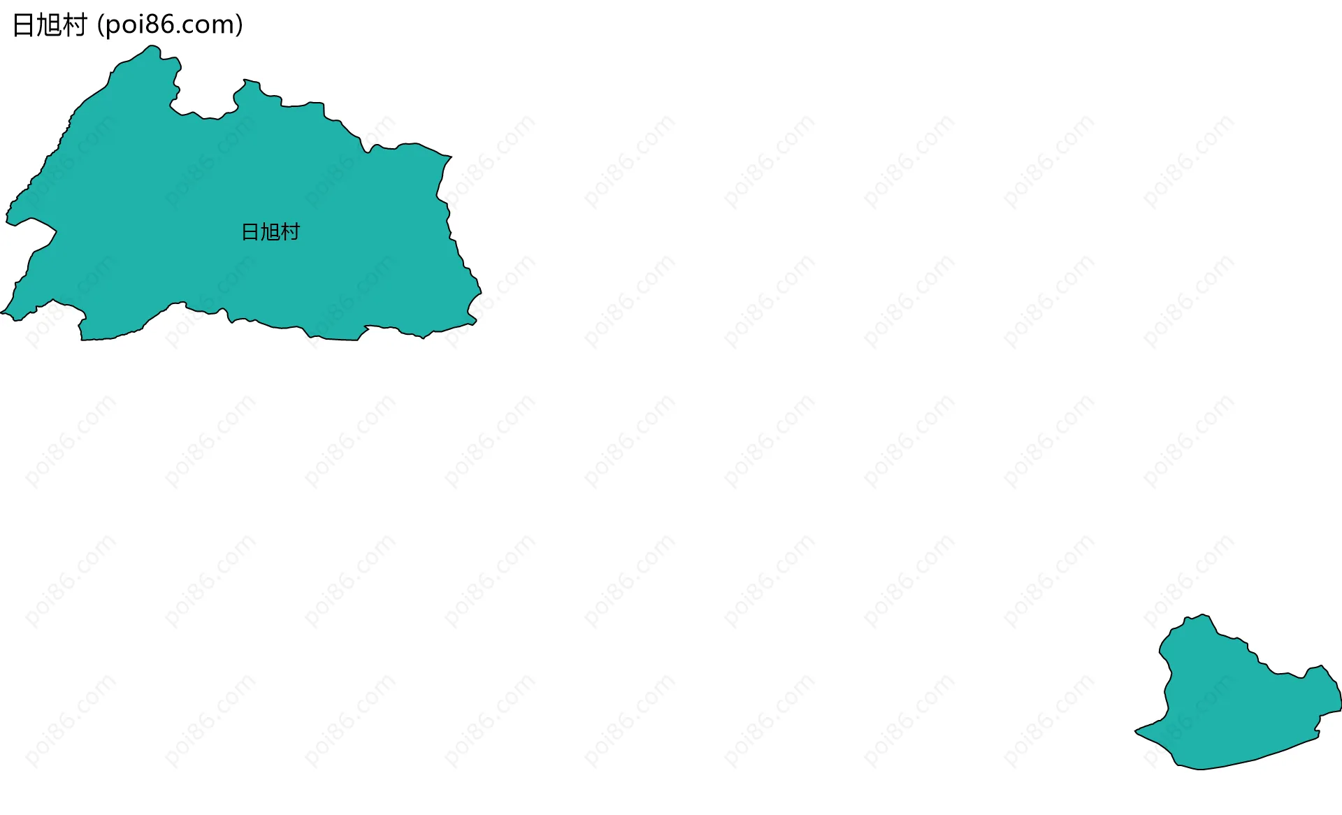日旭村边界地图