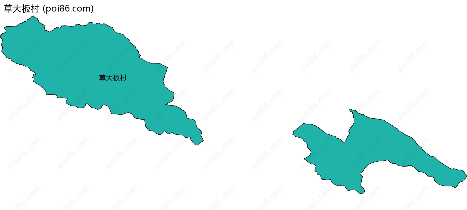 草大板村边界地图