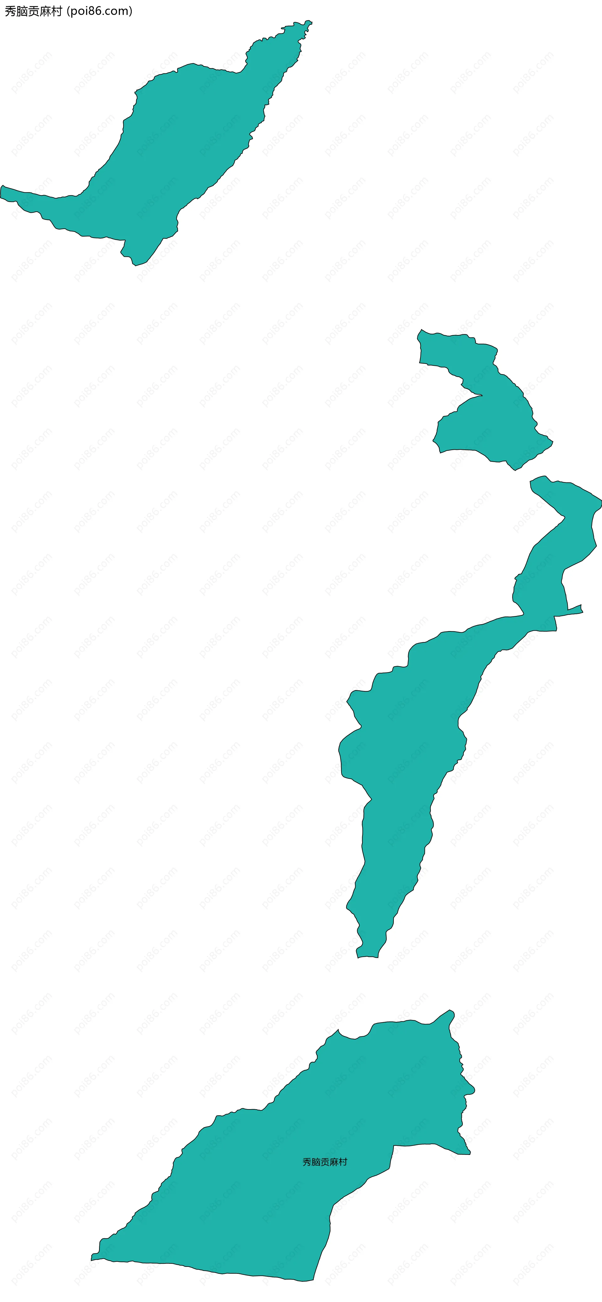 秀脑贡麻村边界地图