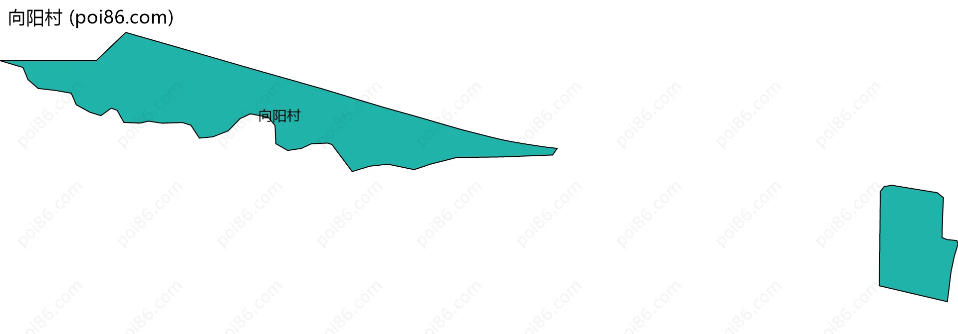 向阳村边界地图
