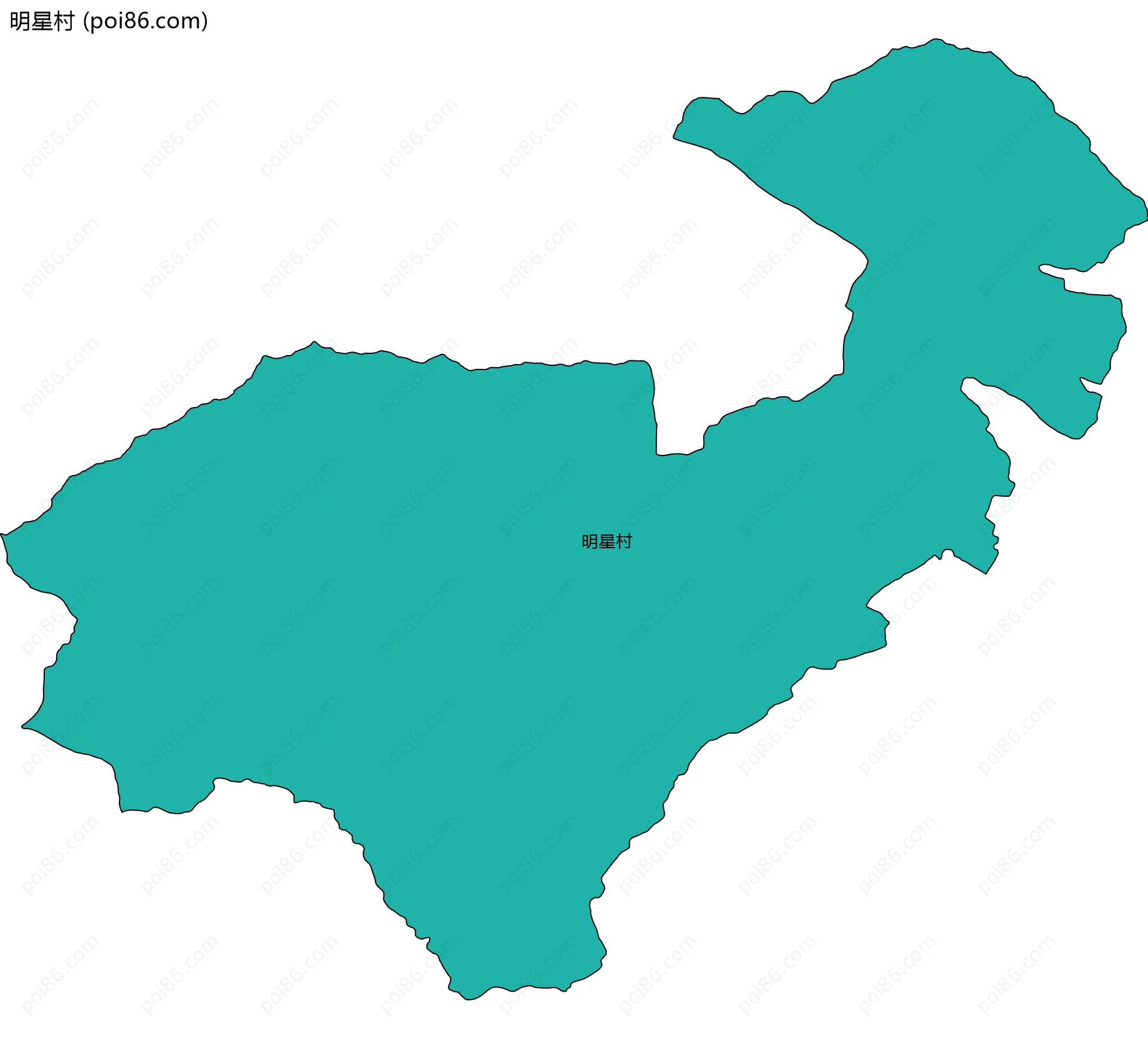 明星村边界地图