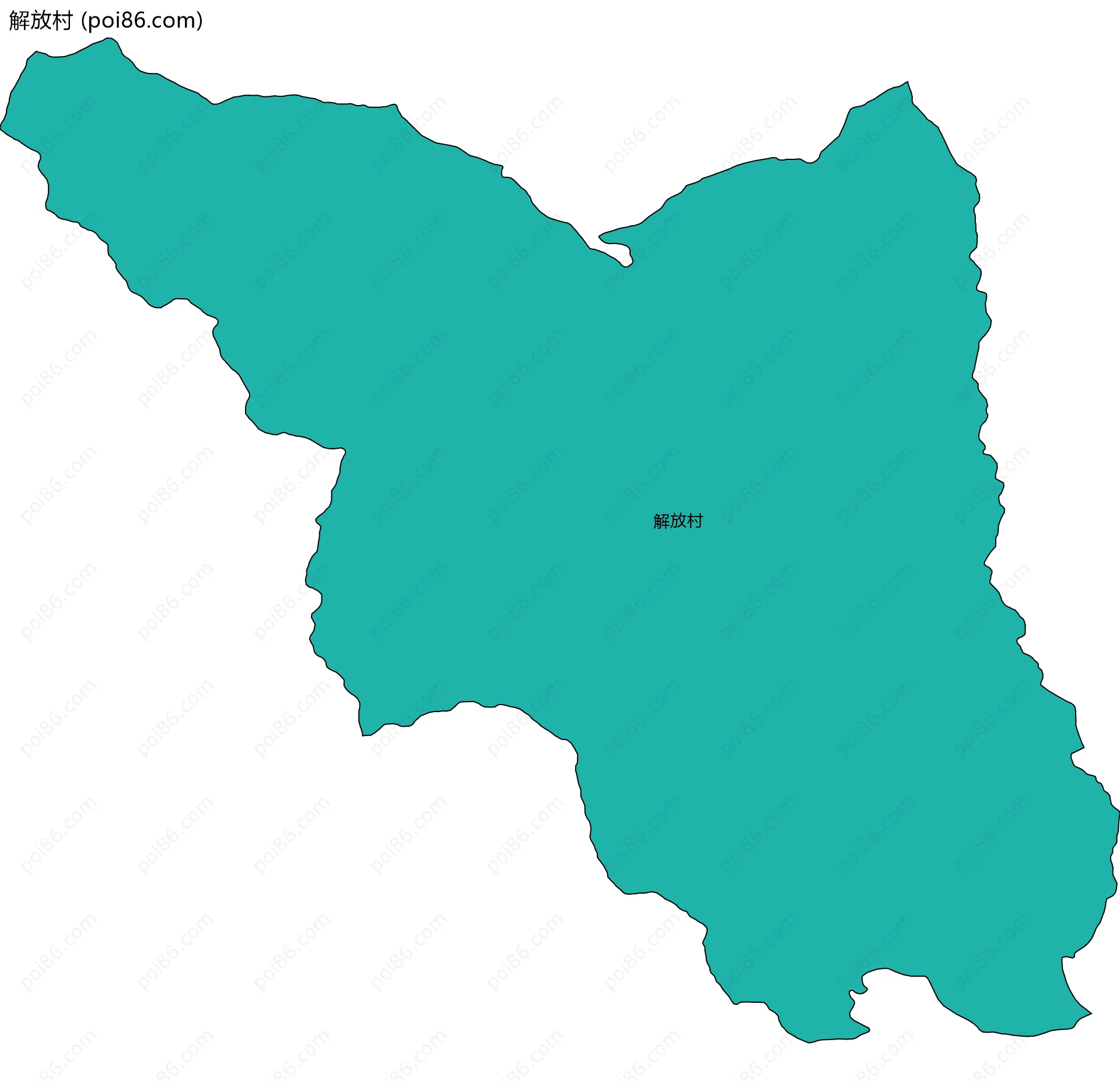 解放村边界地图
