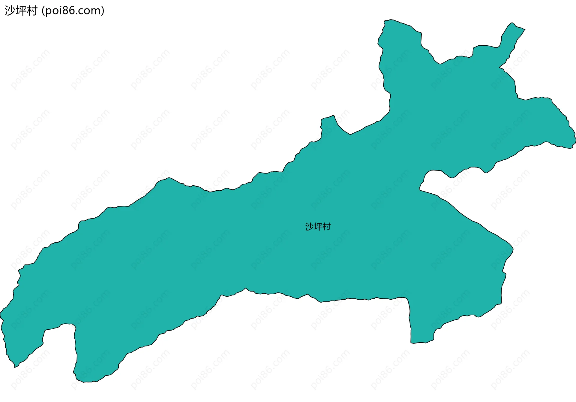 沙坪村边界地图