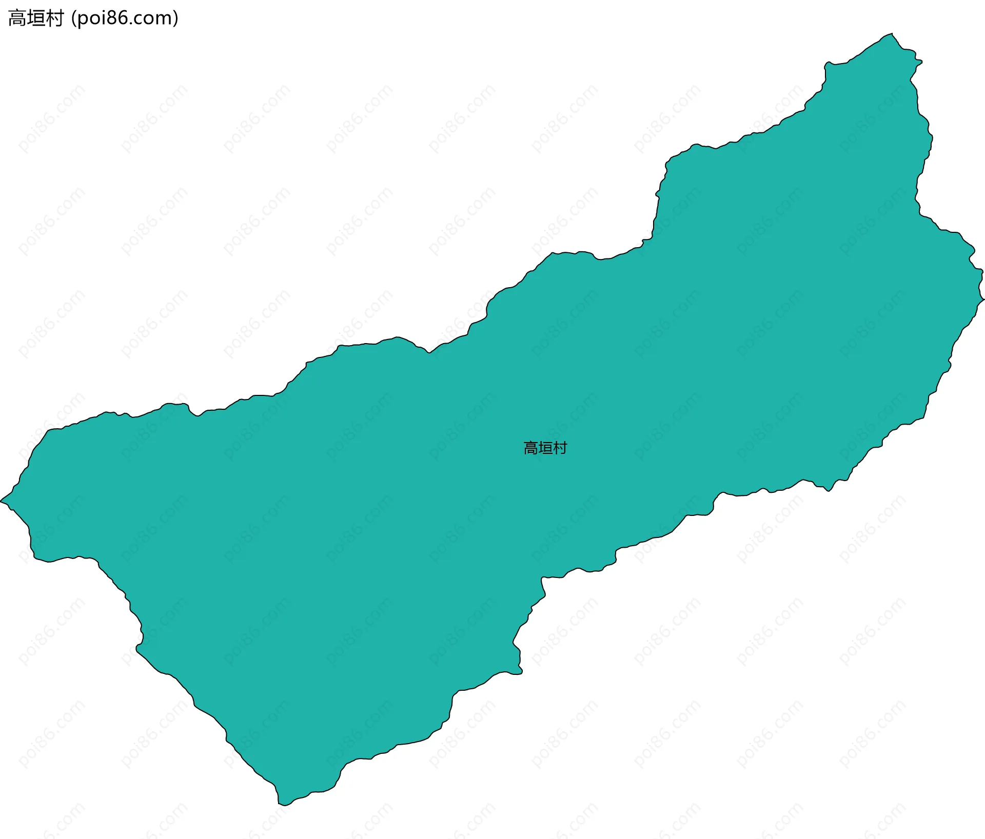 高垣村边界地图