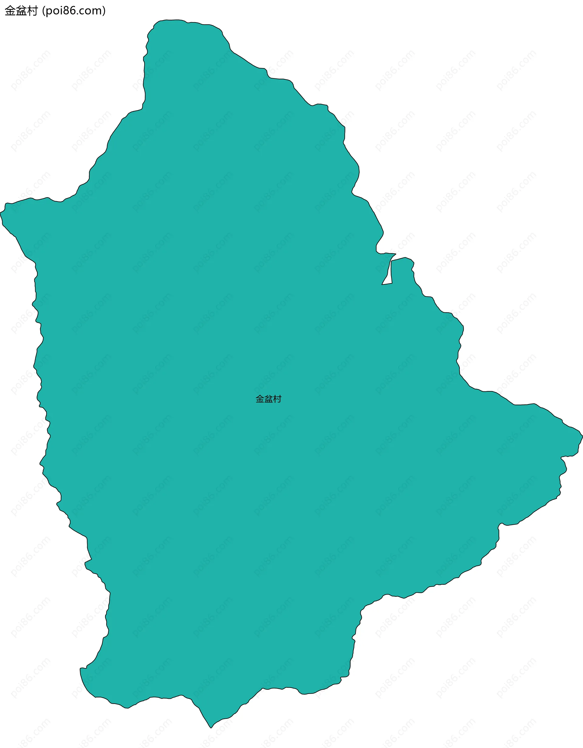 金盆村边界地图