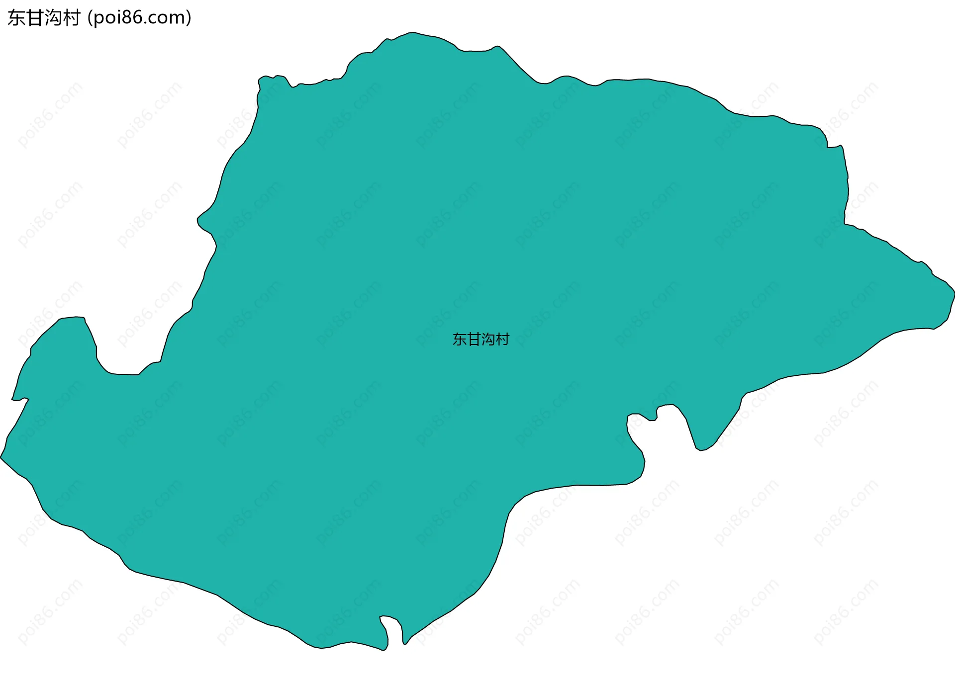 东甘沟村边界地图