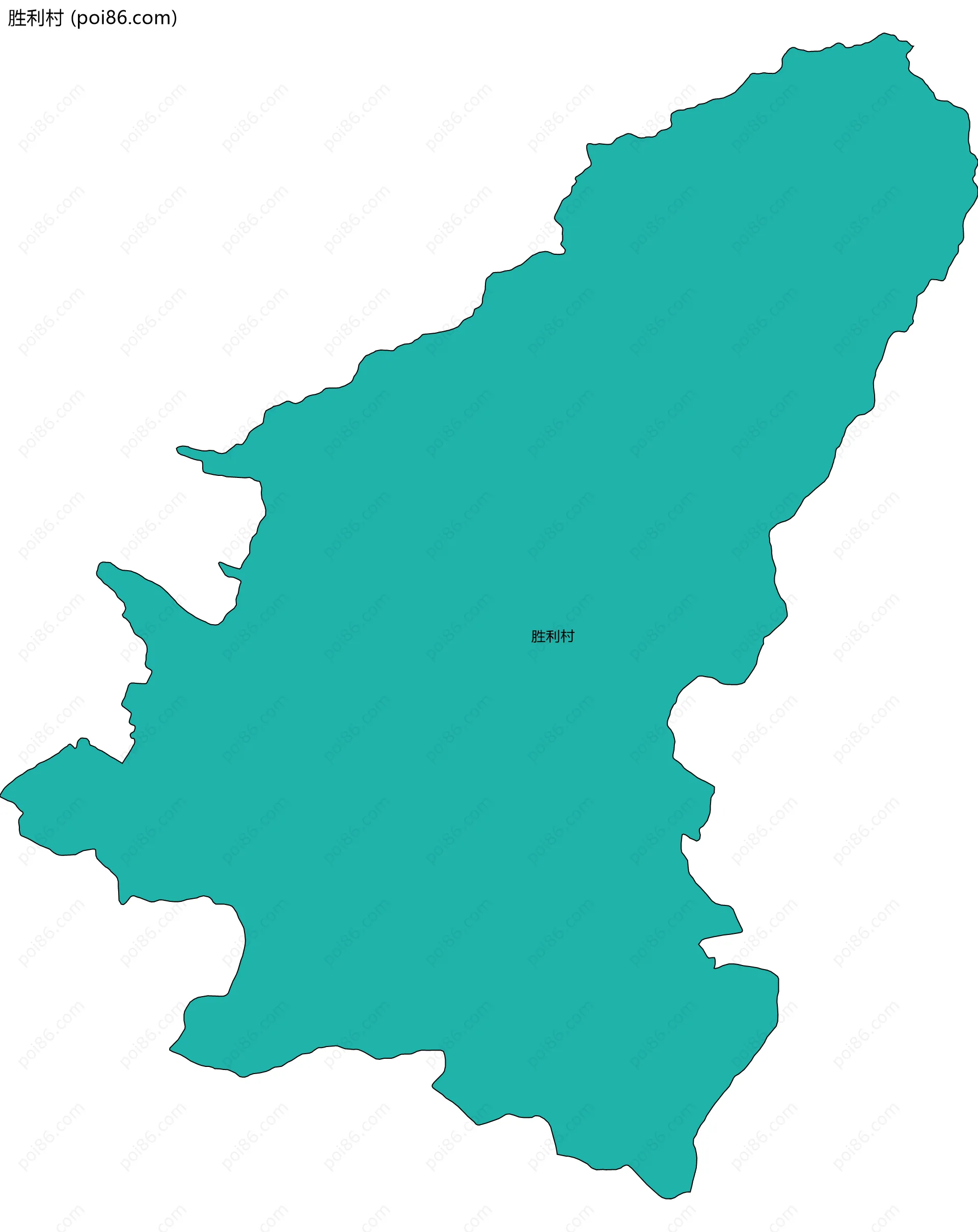 胜利村边界地图