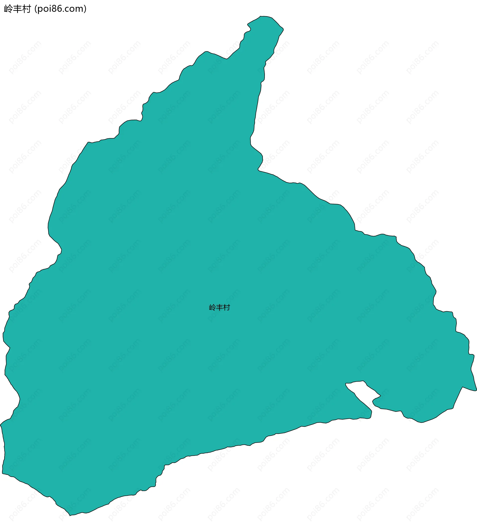 岭丰村边界地图