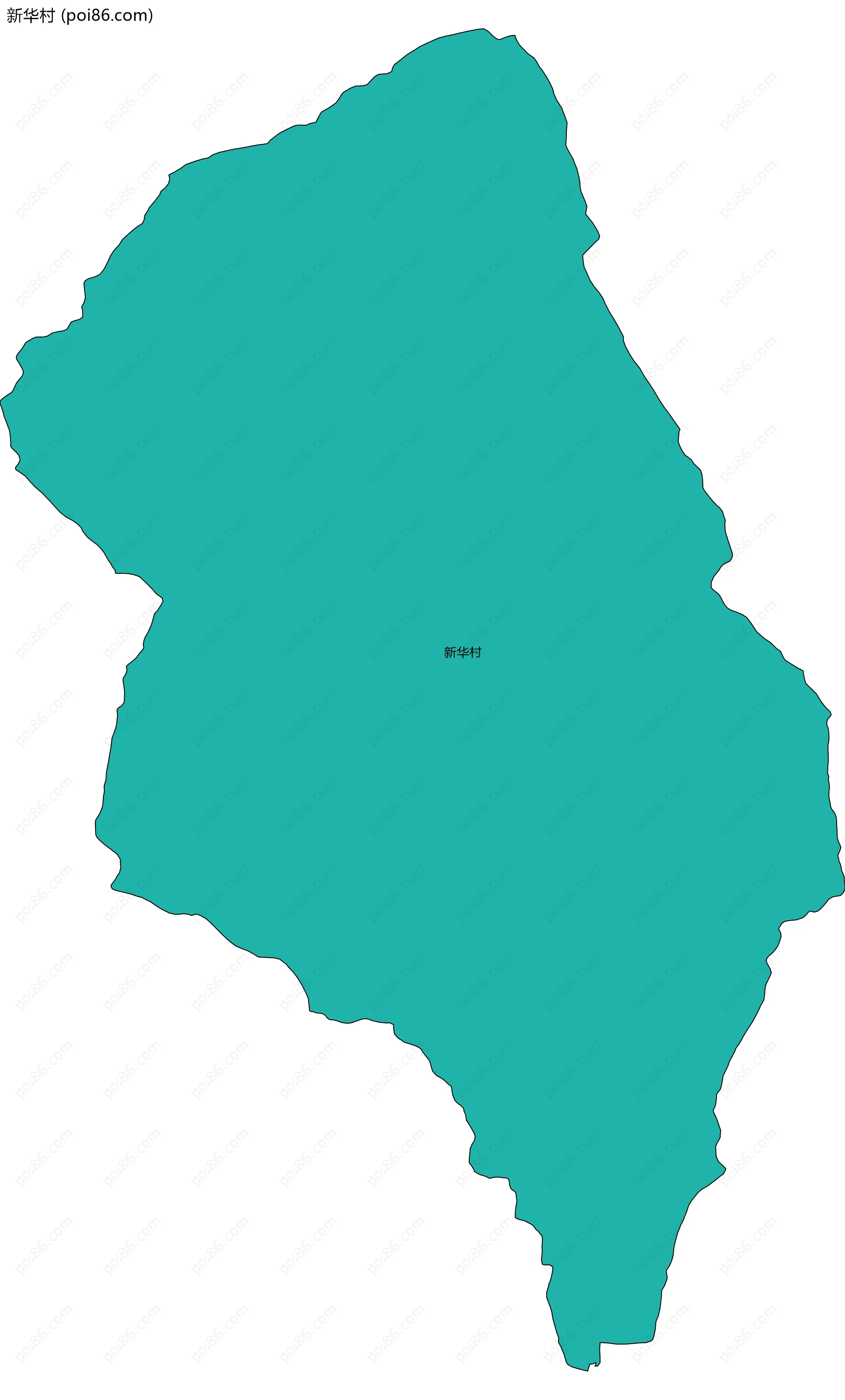 新华村边界地图