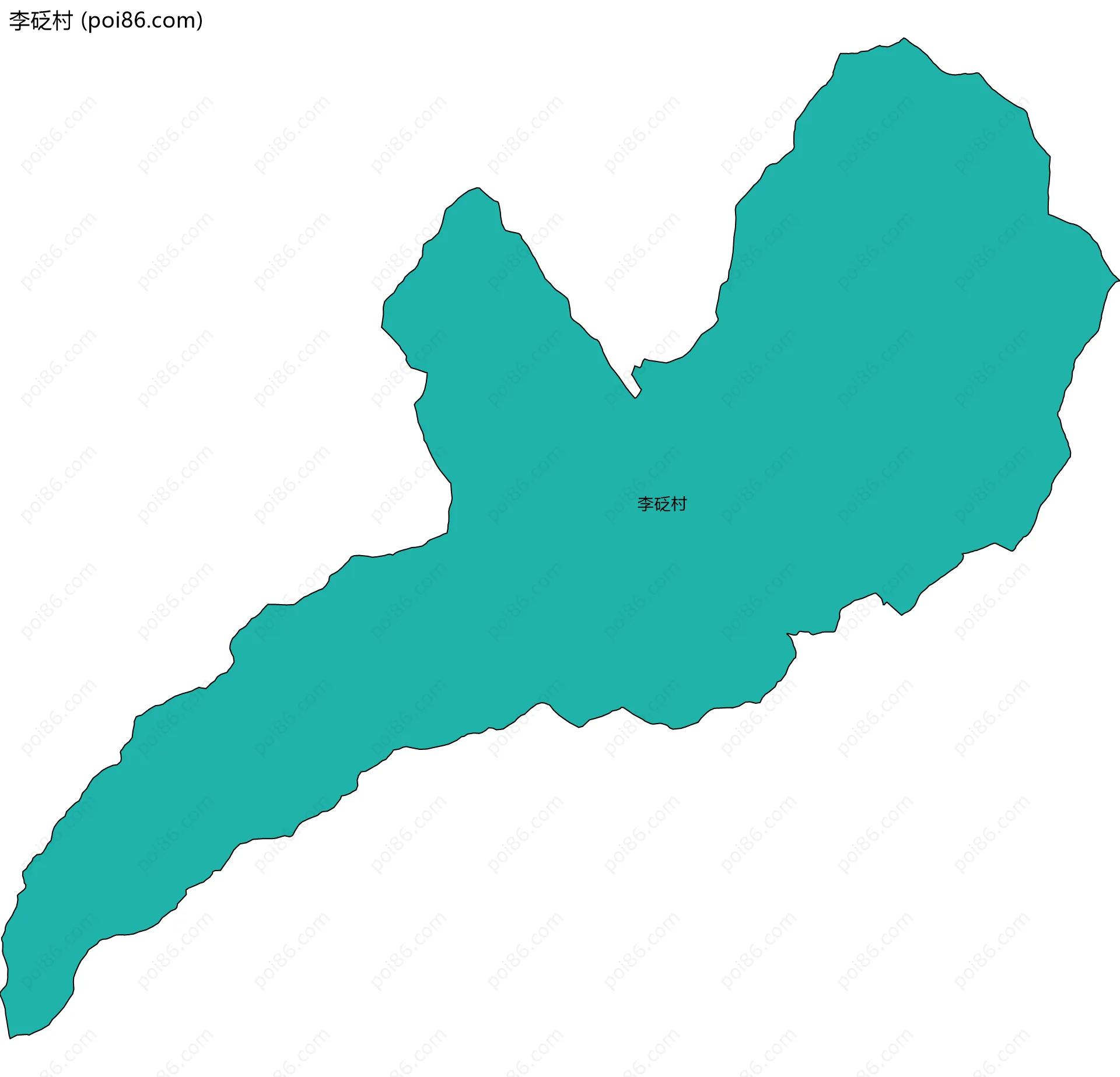 李砭村边界地图