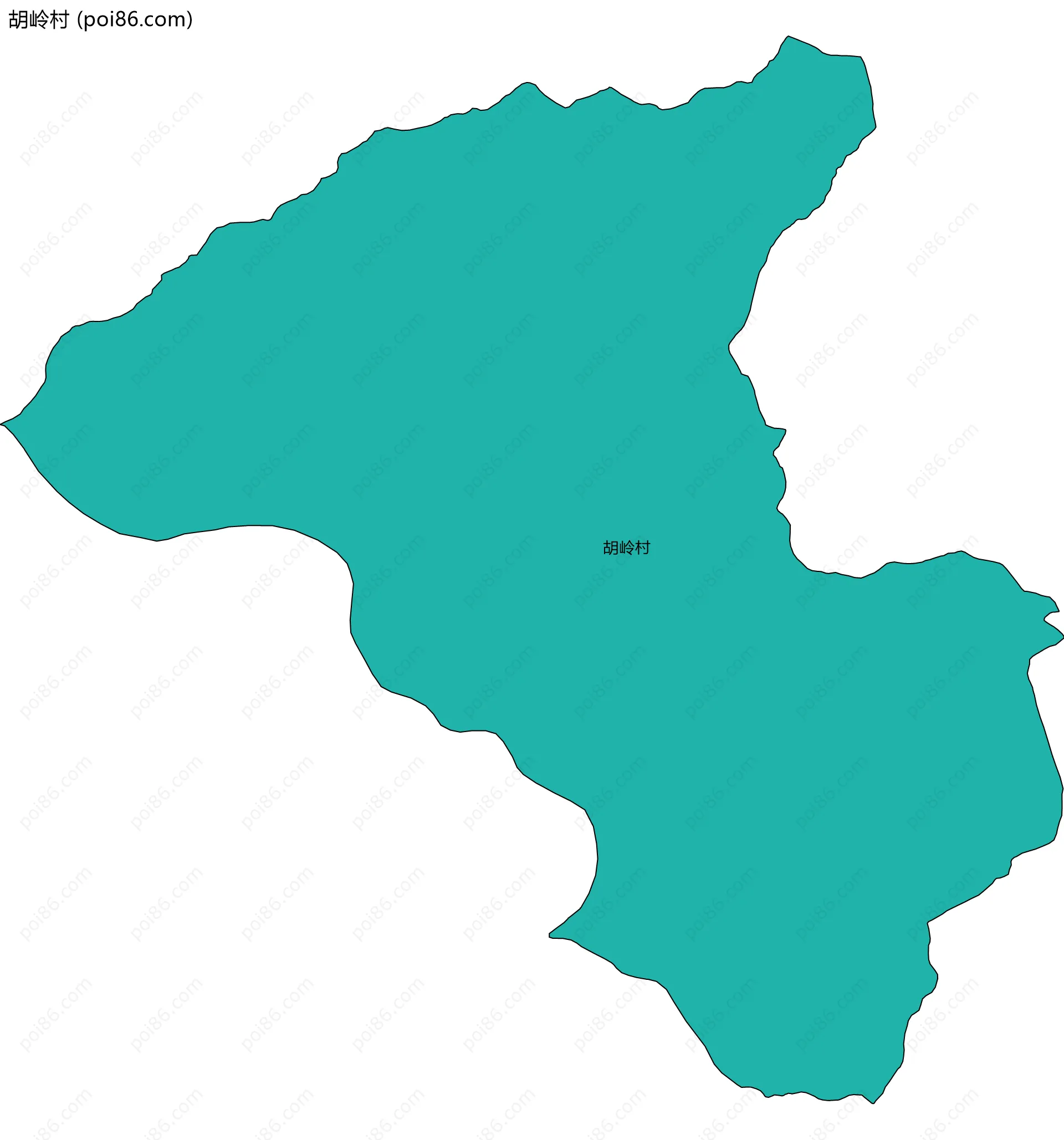 胡岭村边界地图