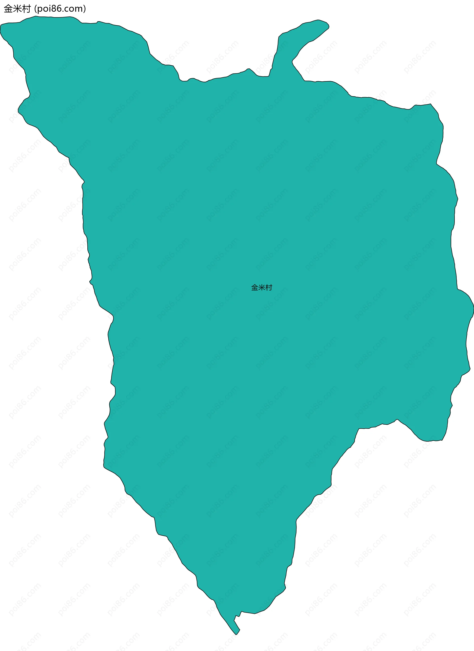 金米村边界地图