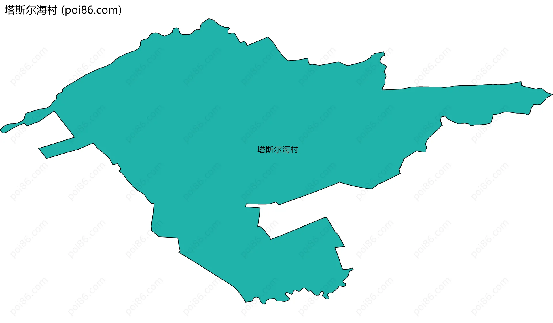 塔斯尔海村边界地图
