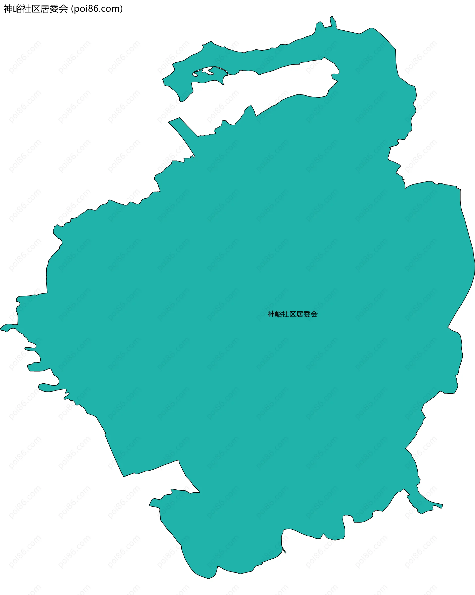 神峪社区居委会边界地图