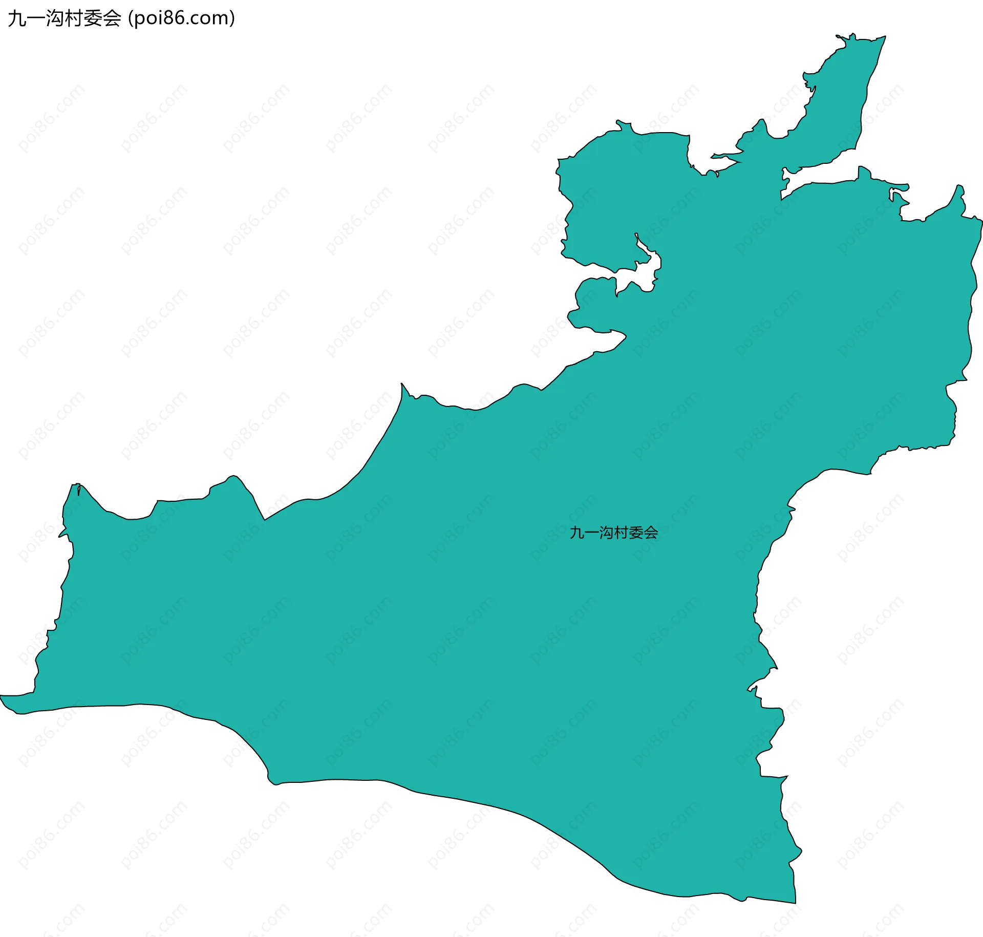 九一沟村委会边界地图