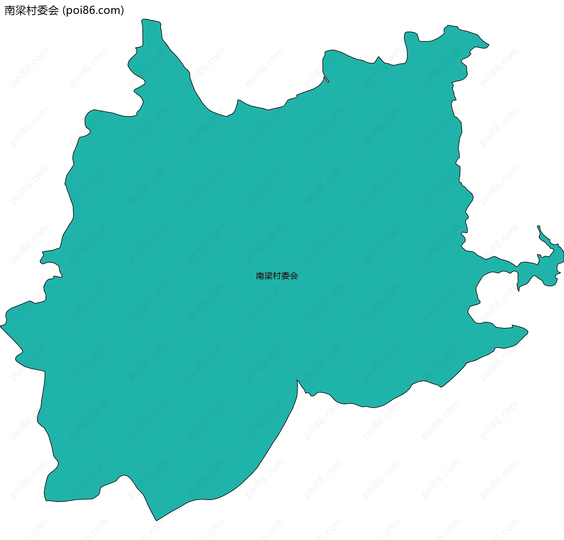 南梁村委会边界地图