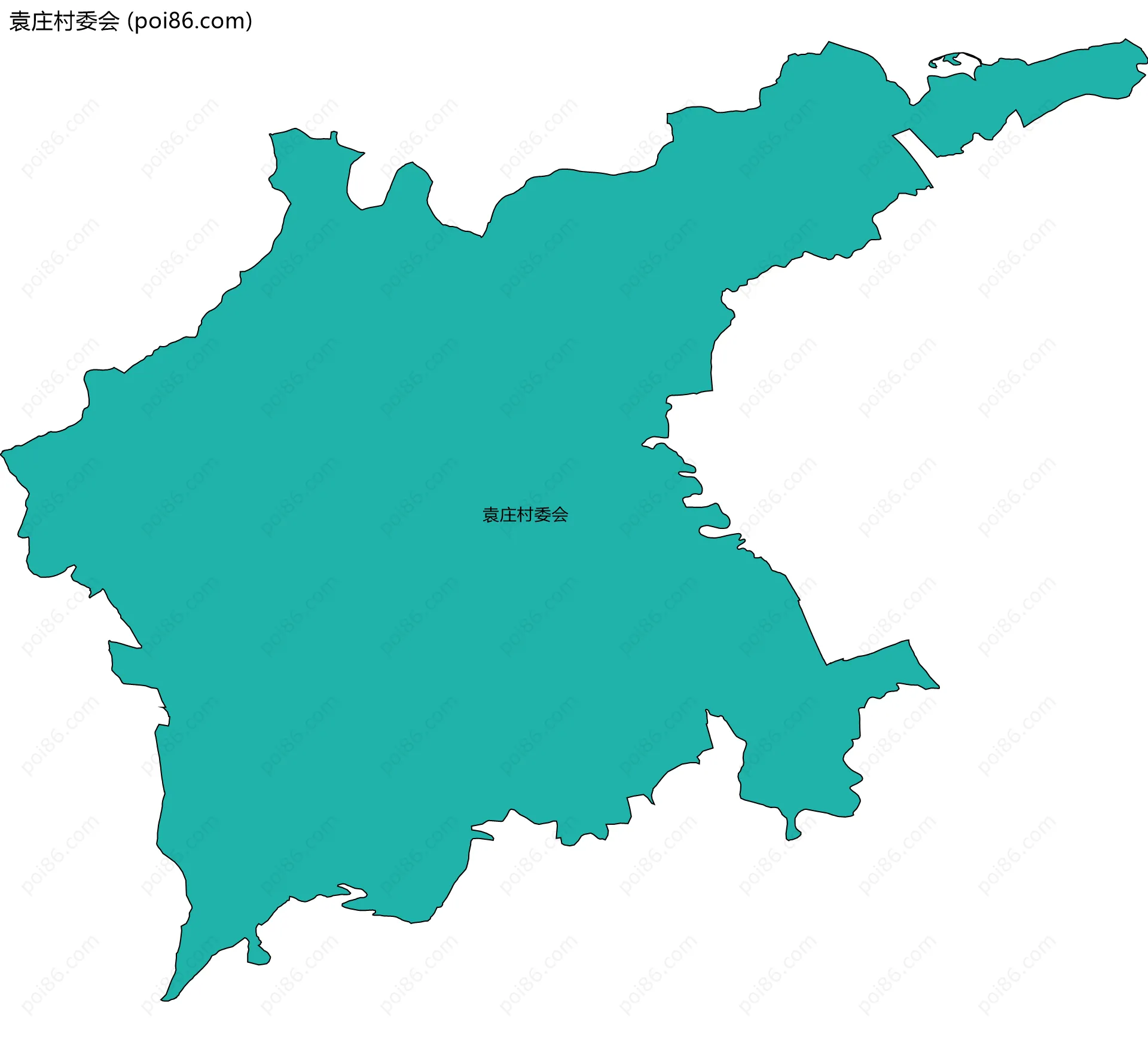 袁庄村委会边界地图