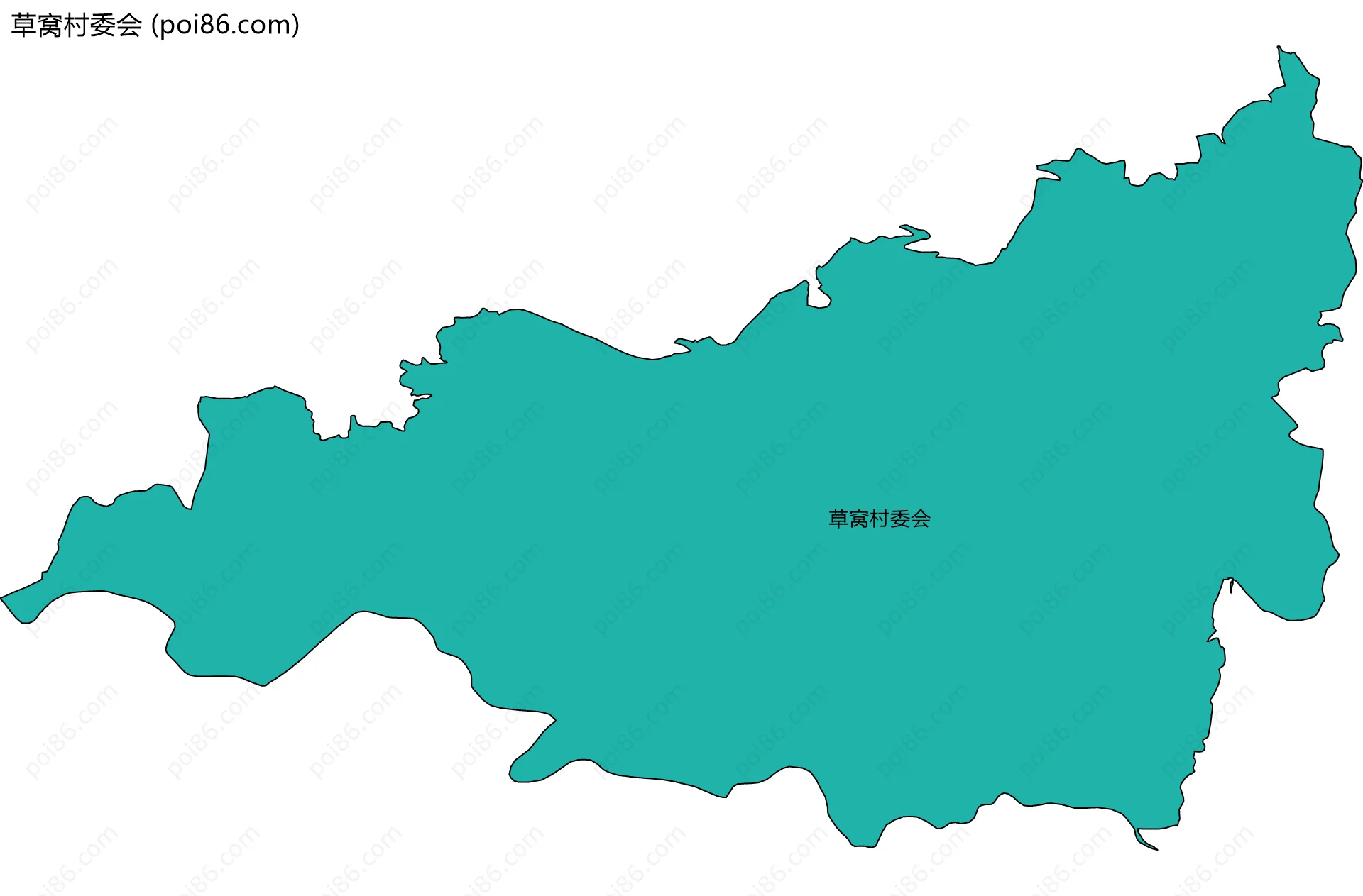 草窝村委会边界地图