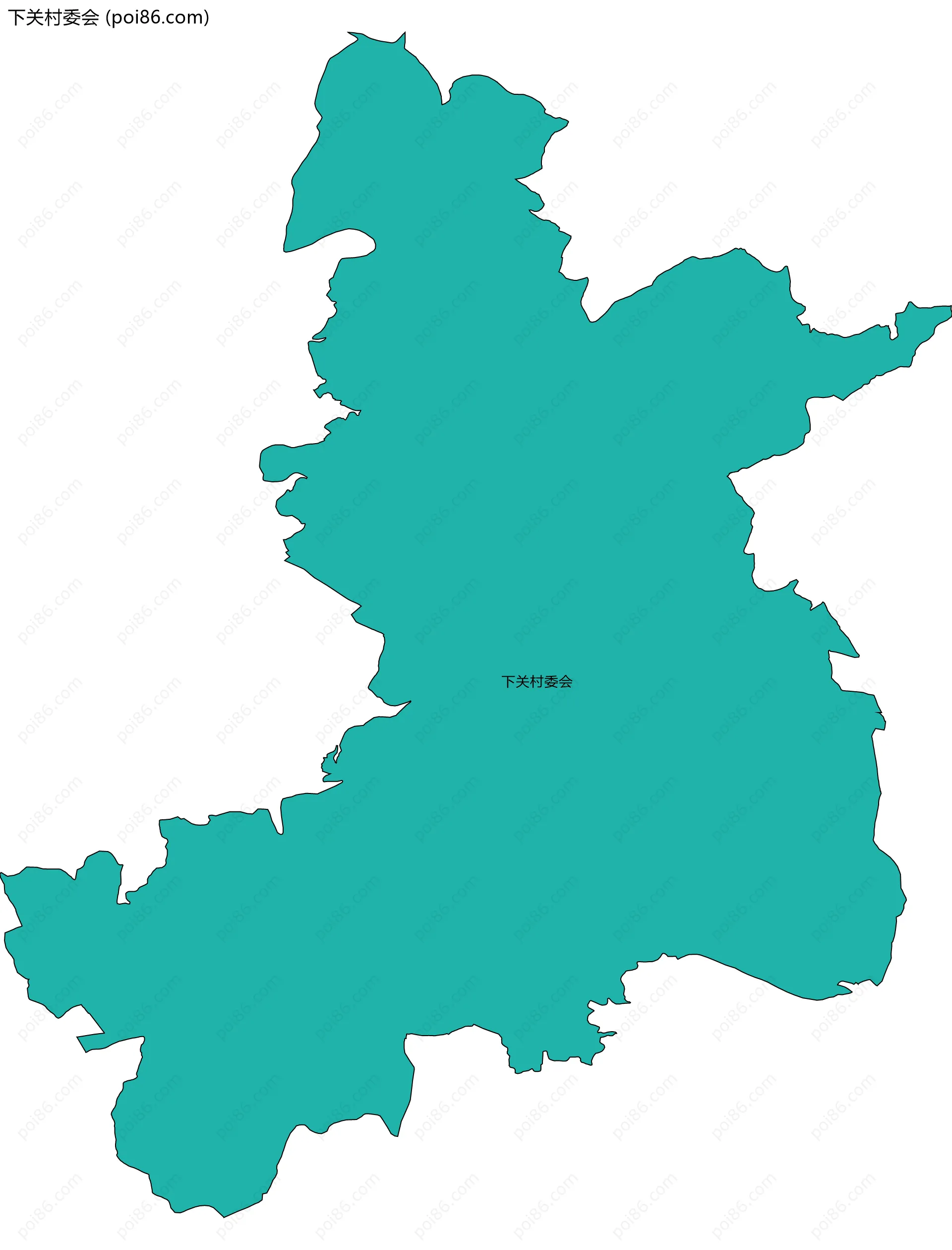 下关村委会边界地图