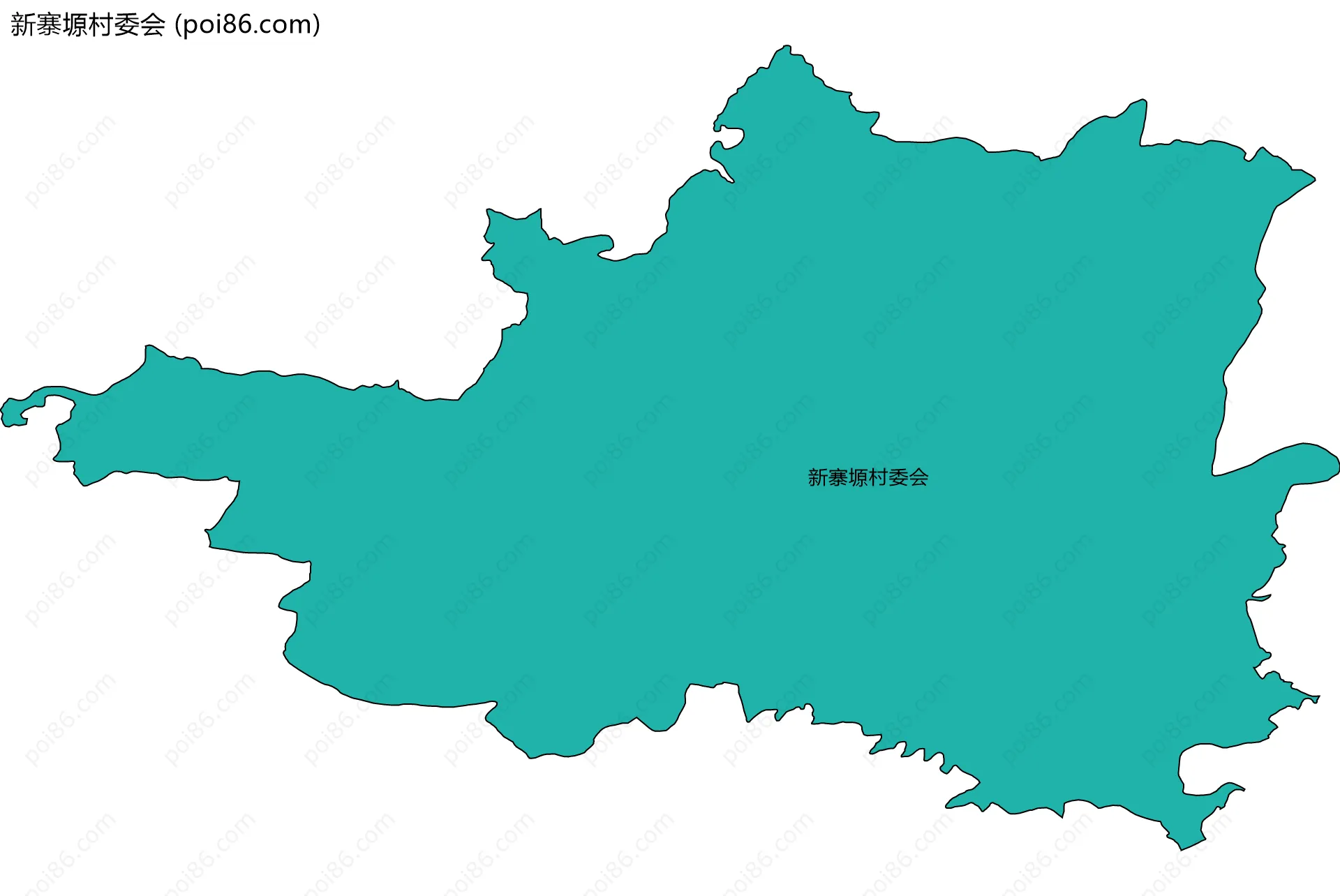 新寨塬村委会边界地图