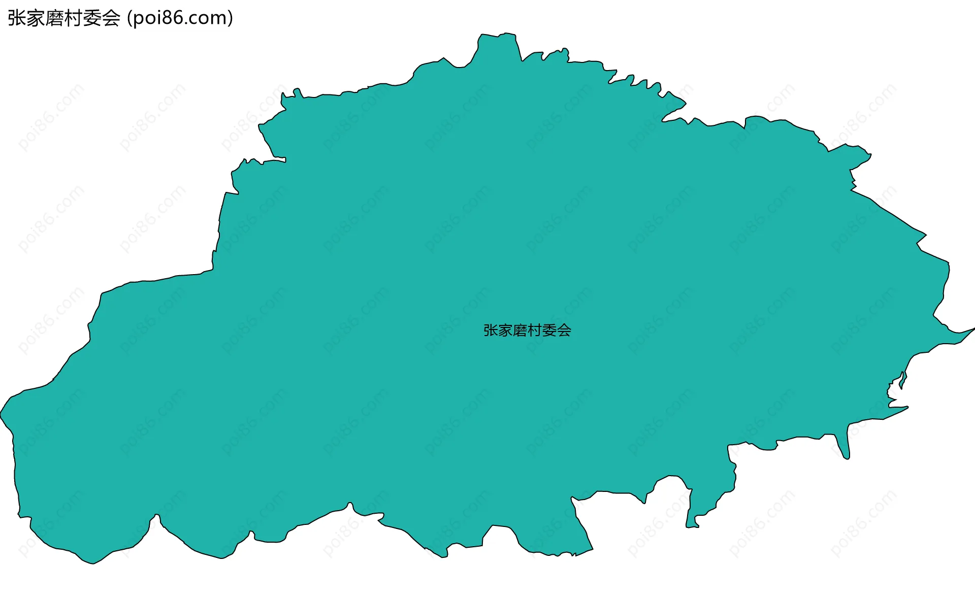 张家磨村委会边界地图