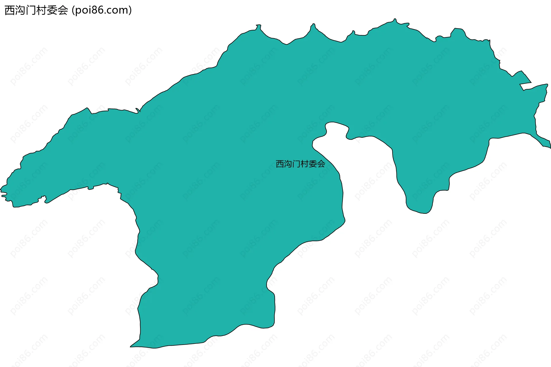 西沟门村委会边界地图