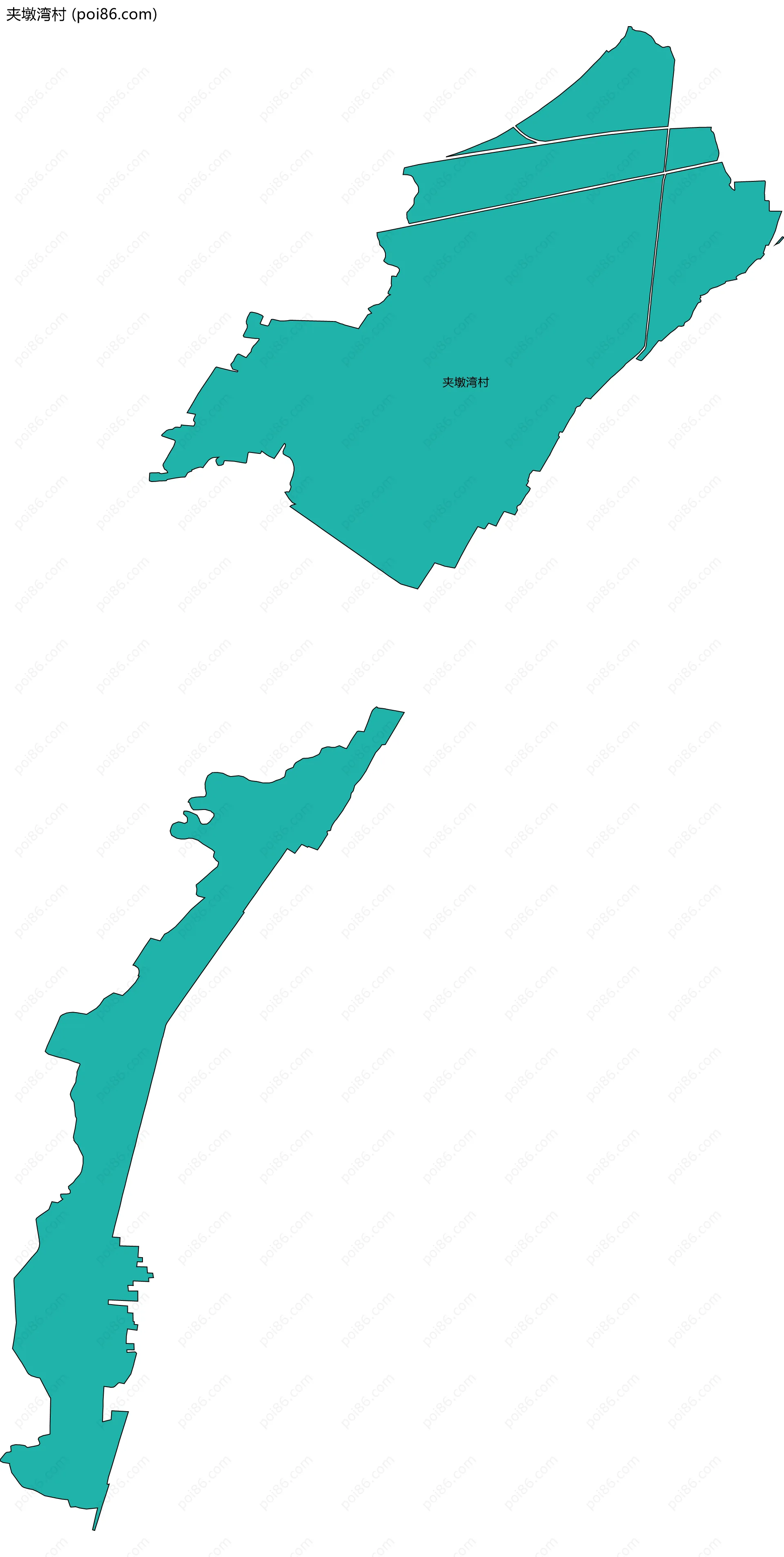 夹墩湾村边界地图
