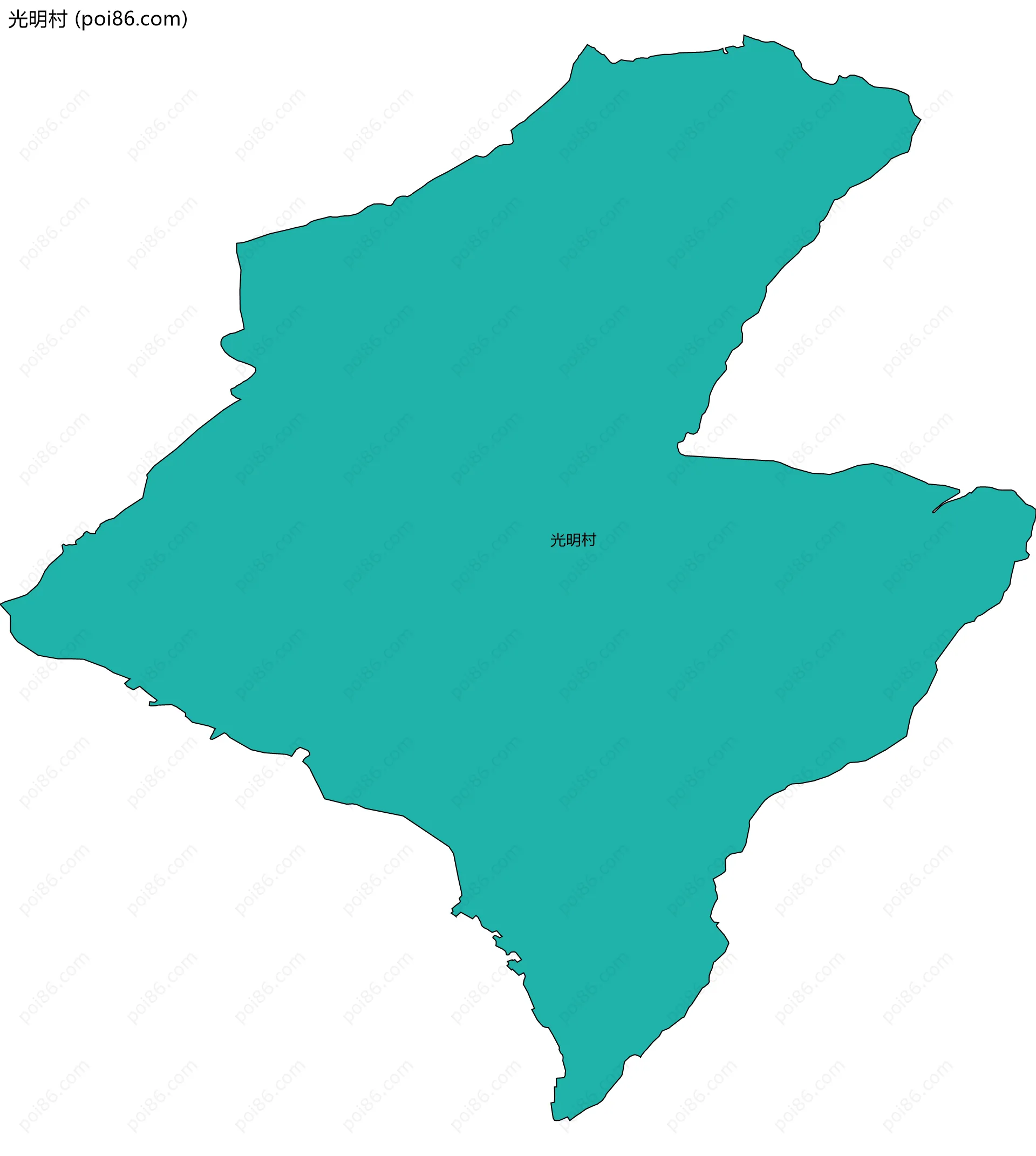 光明村边界地图