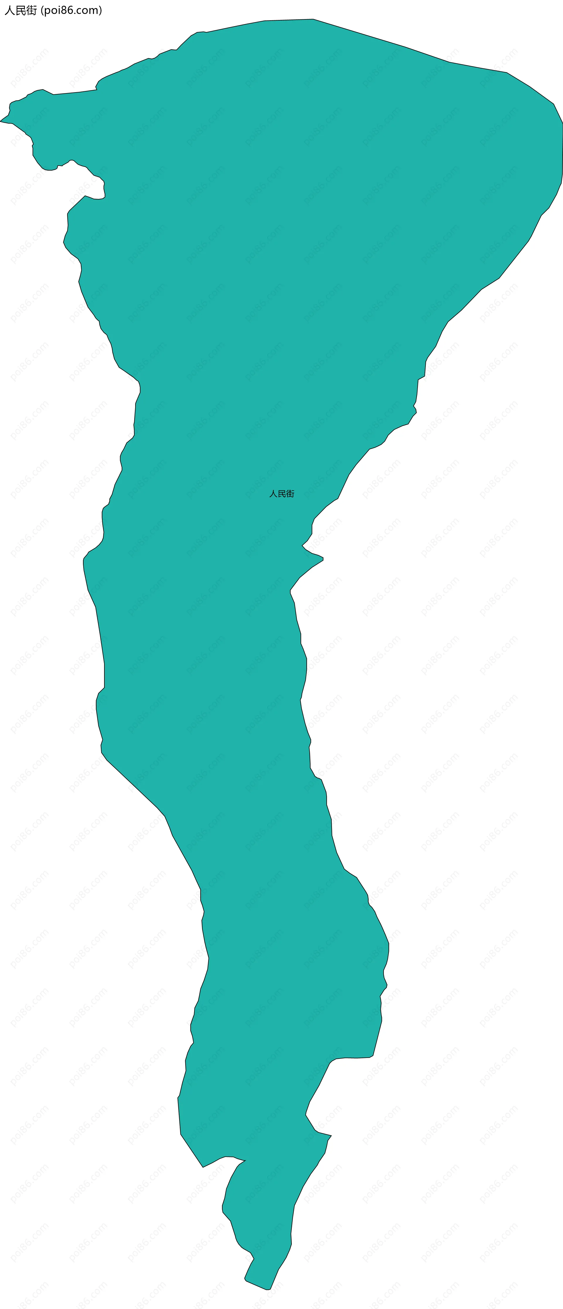 人民街边界地图