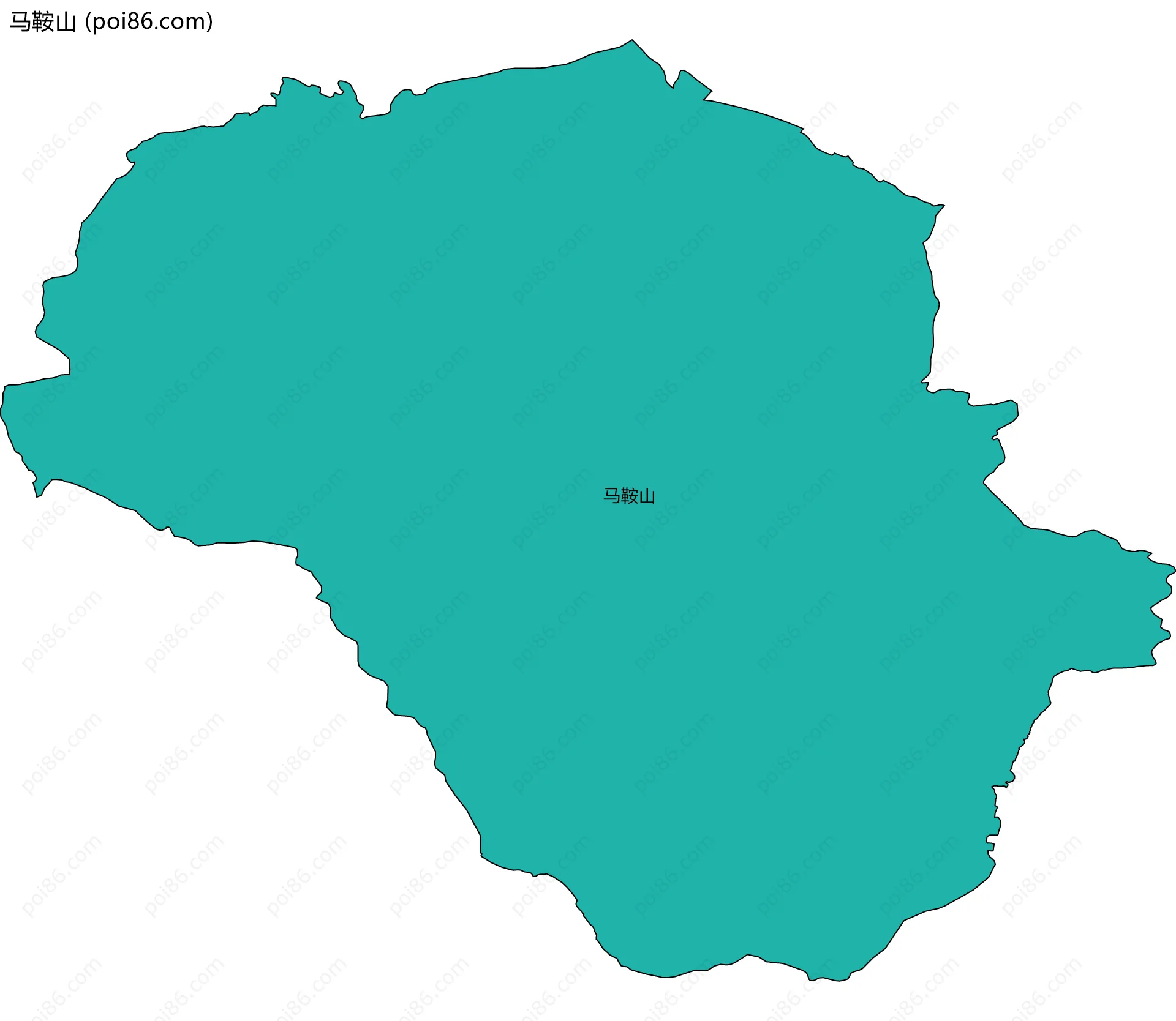 马鞍山边界地图