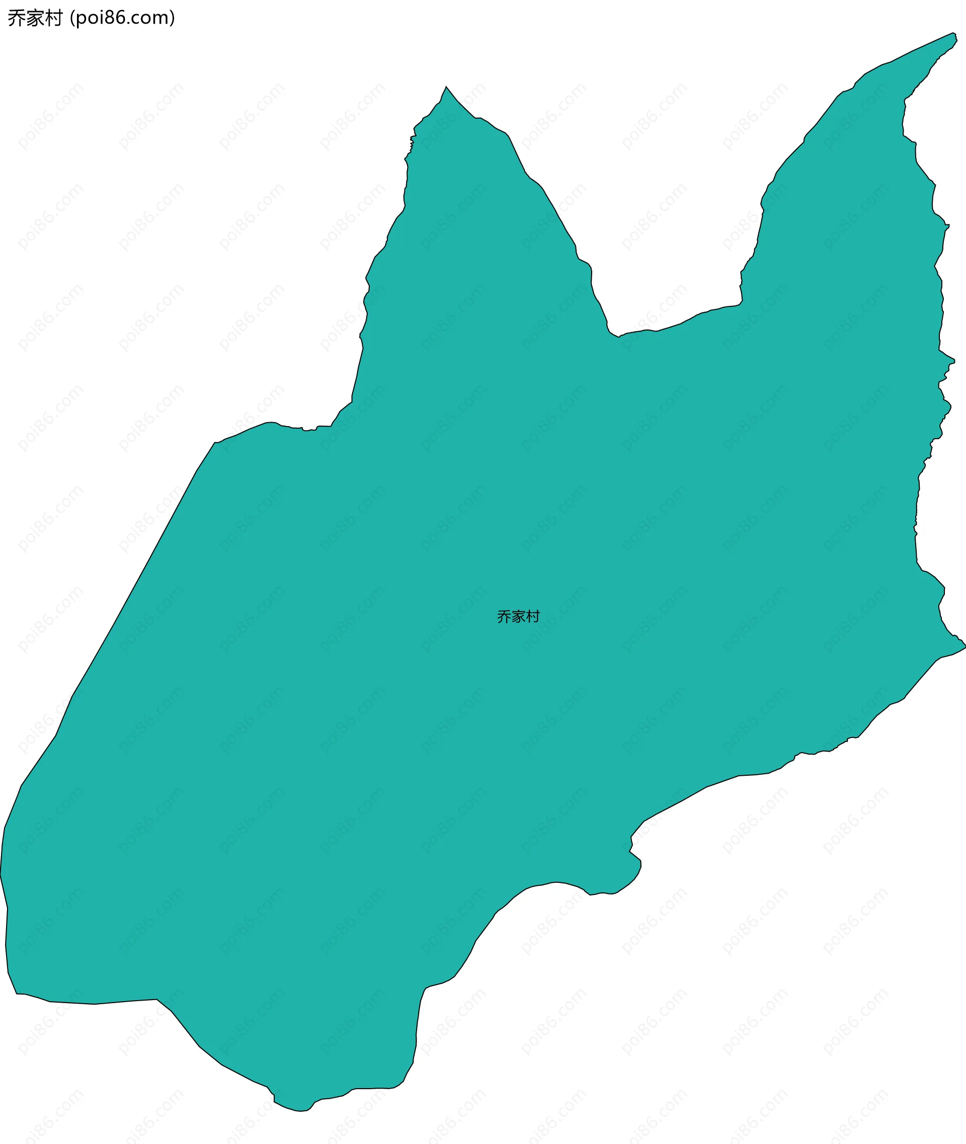 乔家村边界地图