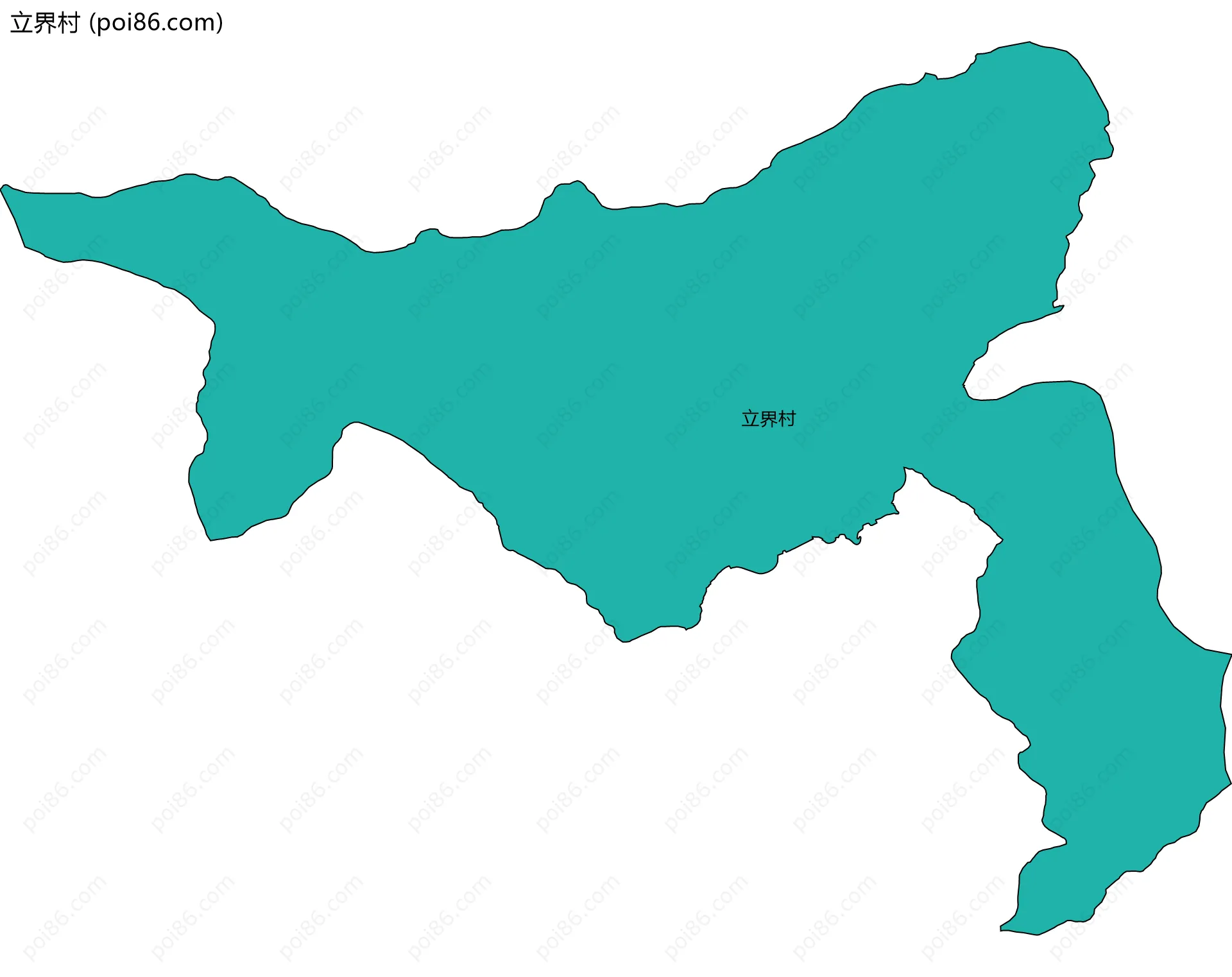 立界村边界地图