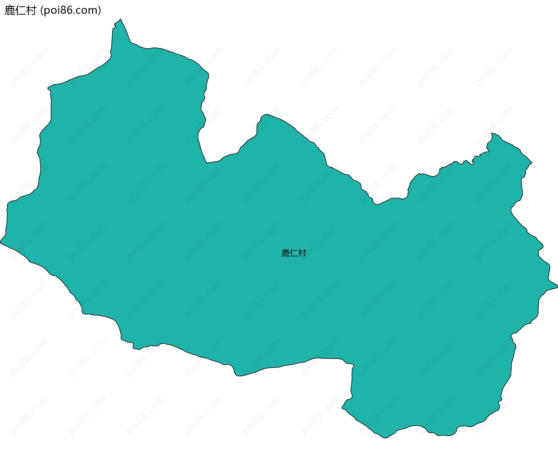鹿仁村边界地图