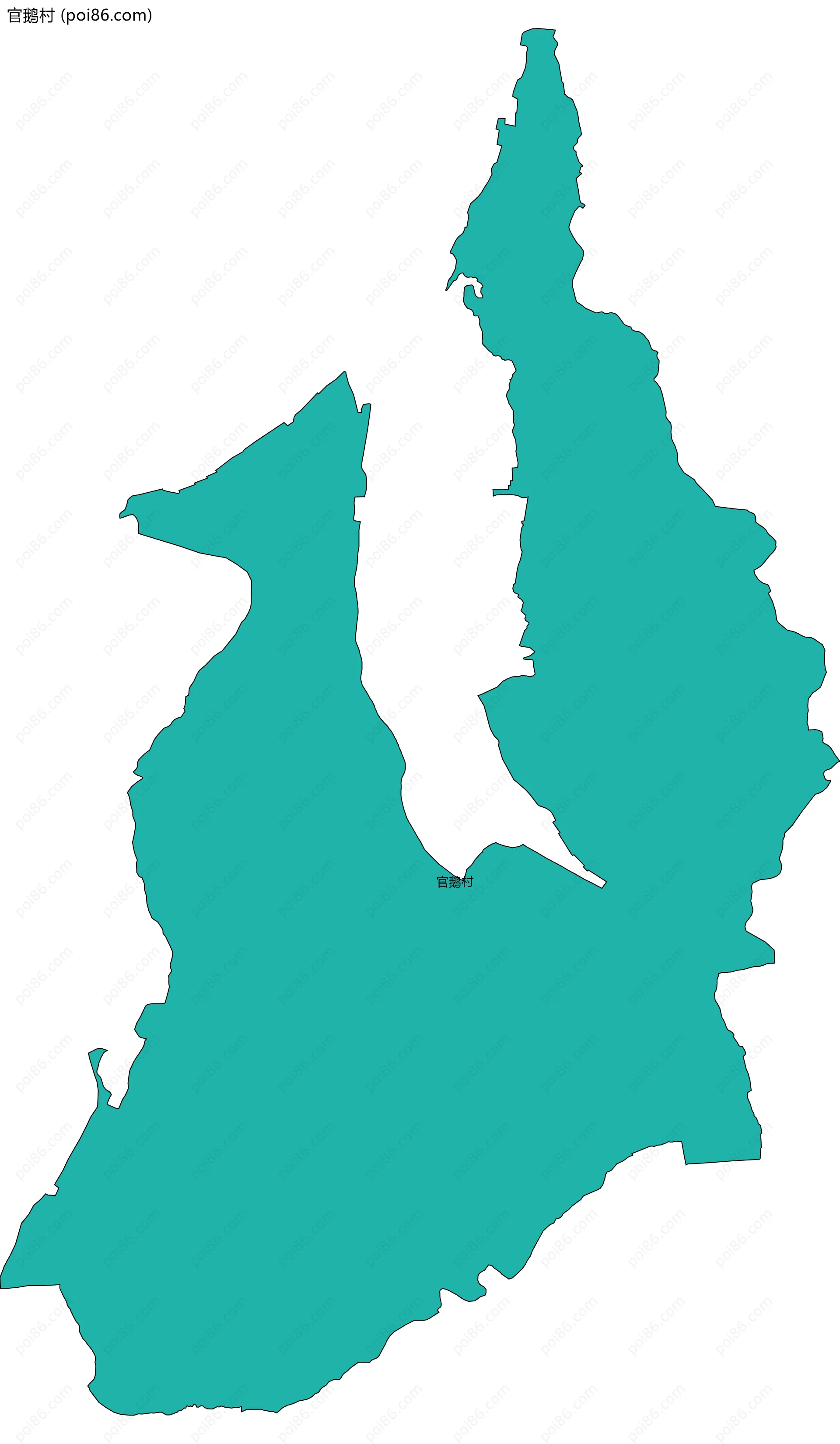 官鹅村边界地图